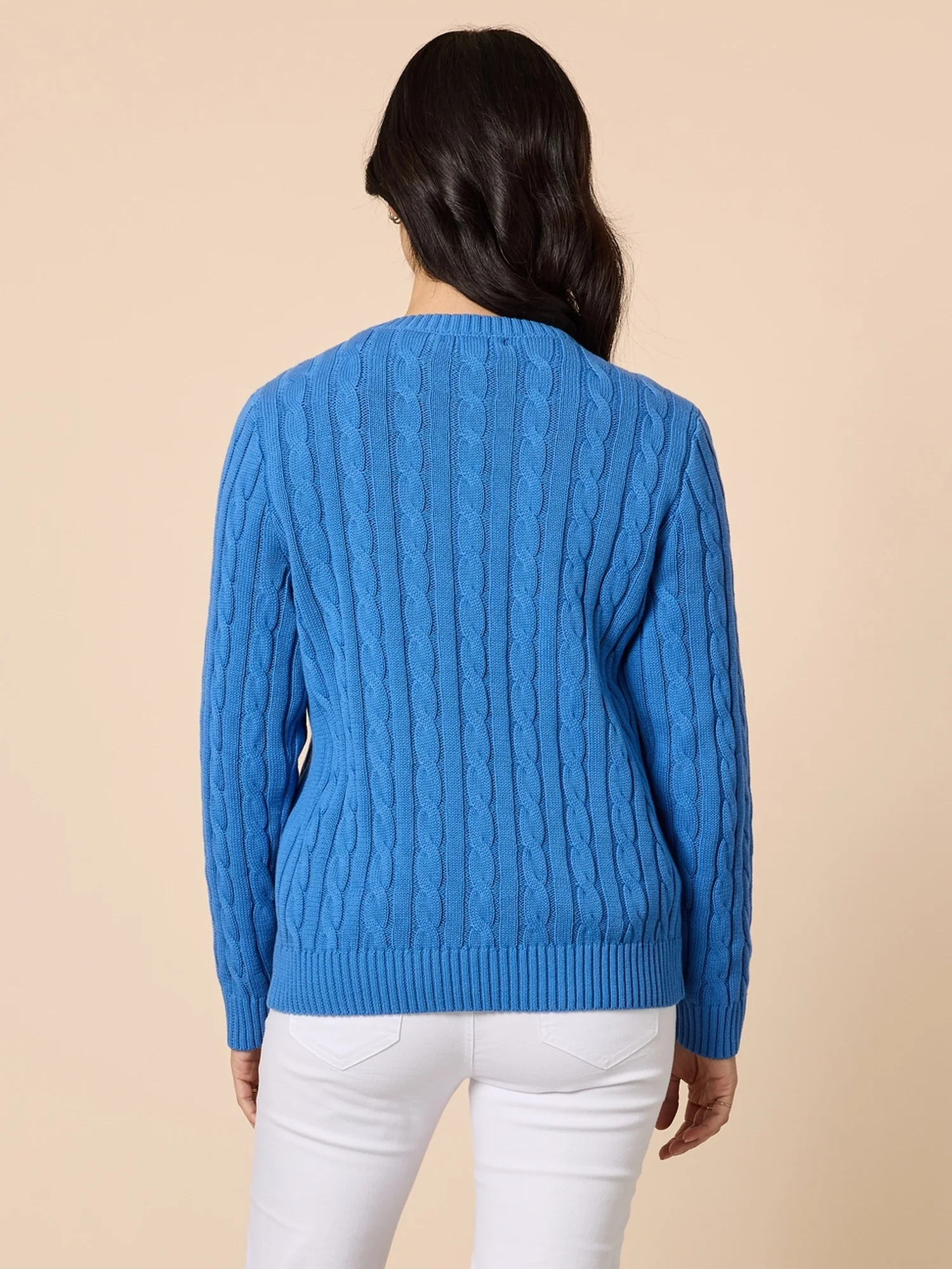 Hampton Cable Knit Jumper - Cobalt - Image 4