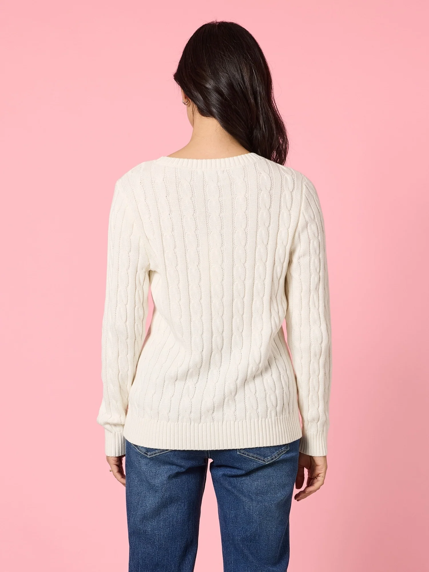 Hampton Cable Knit Jumper - Ivory - Image 5