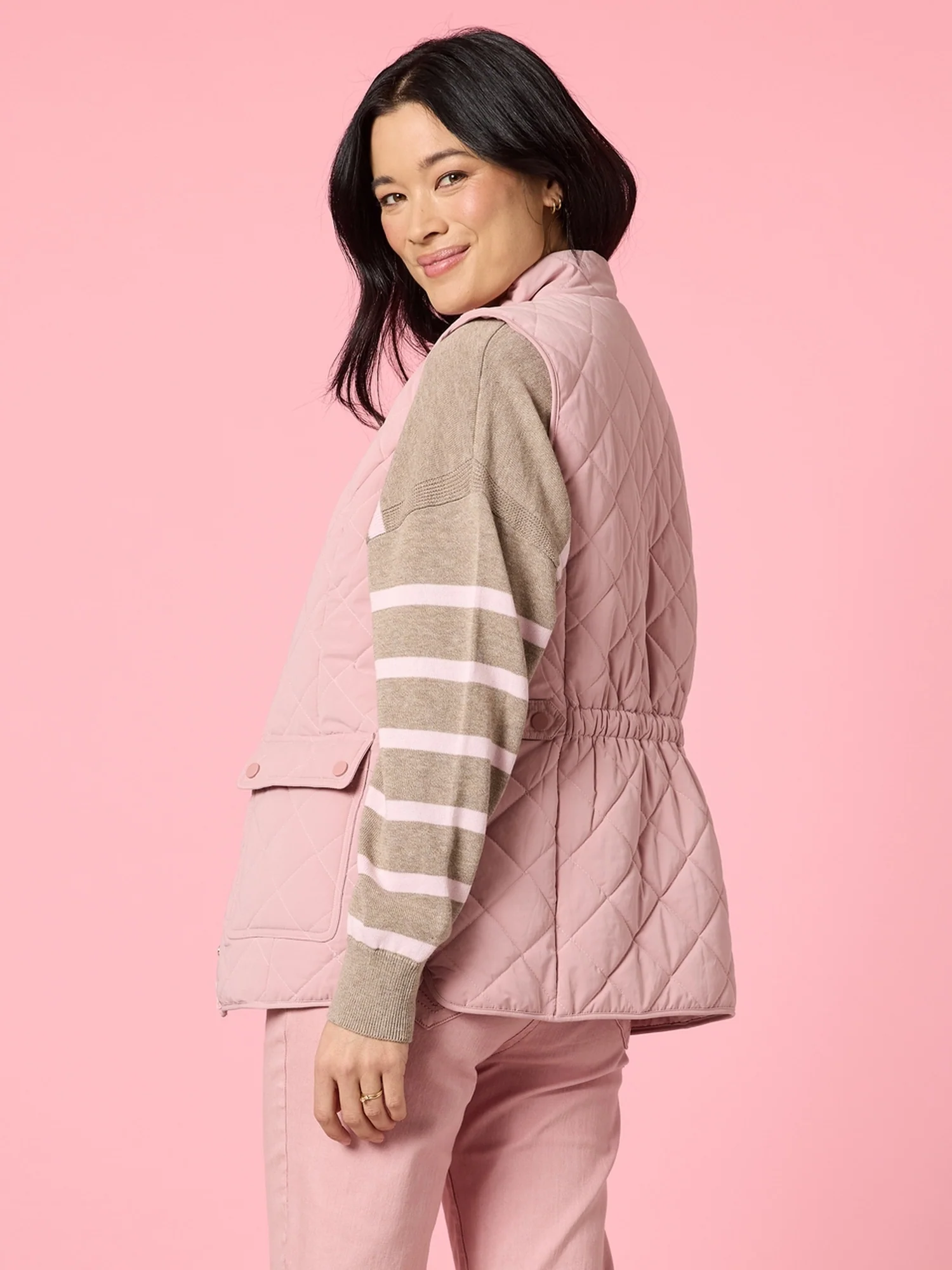 Hampton Quilted Vest - Blush - Image 3
