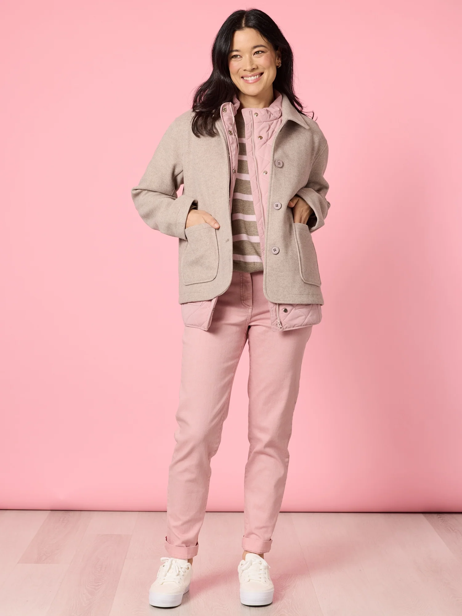Hampton Quilted Vest - Blush - Image 8