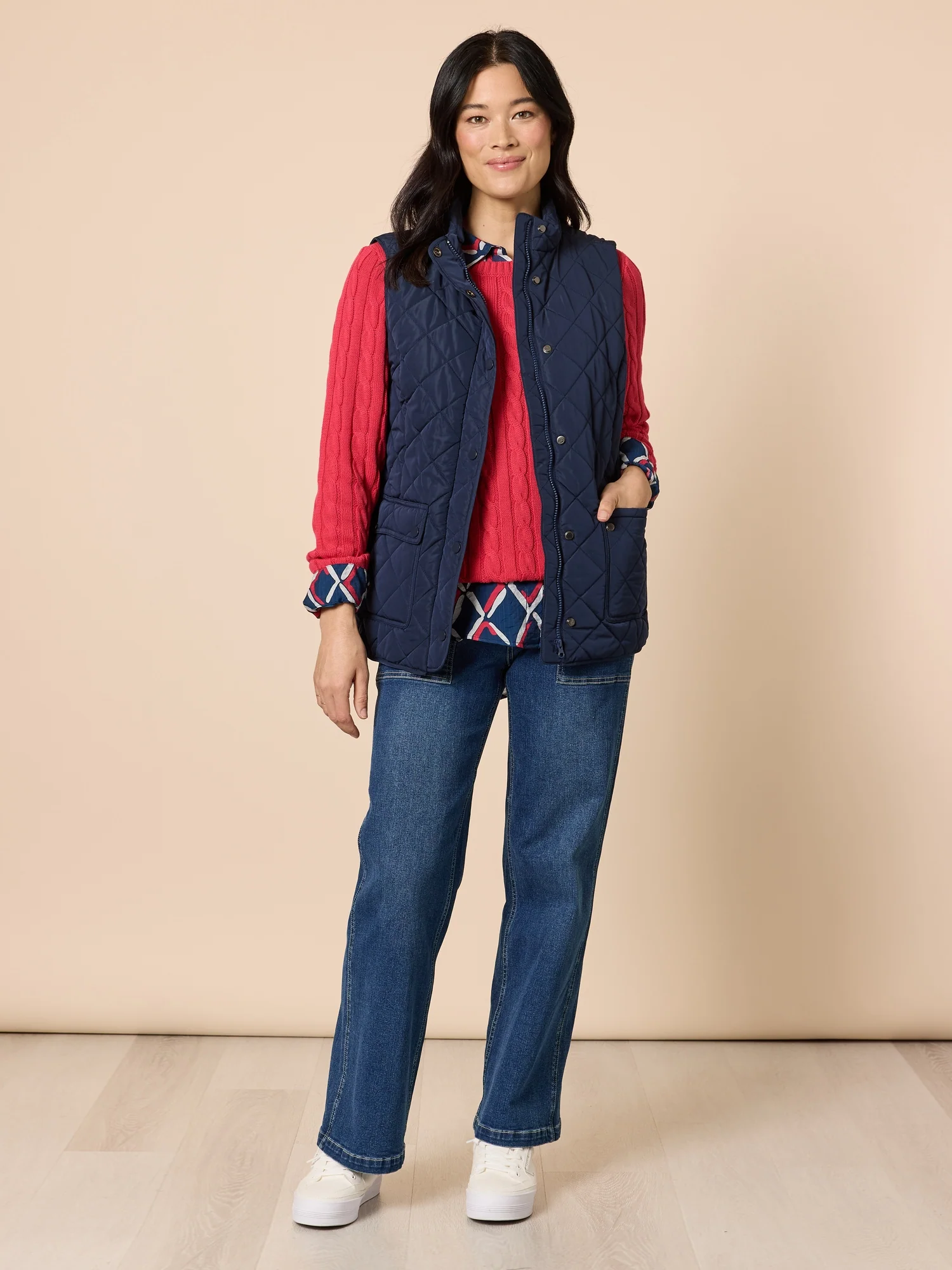 Hampton Quilted Vest - Navy - Image 2