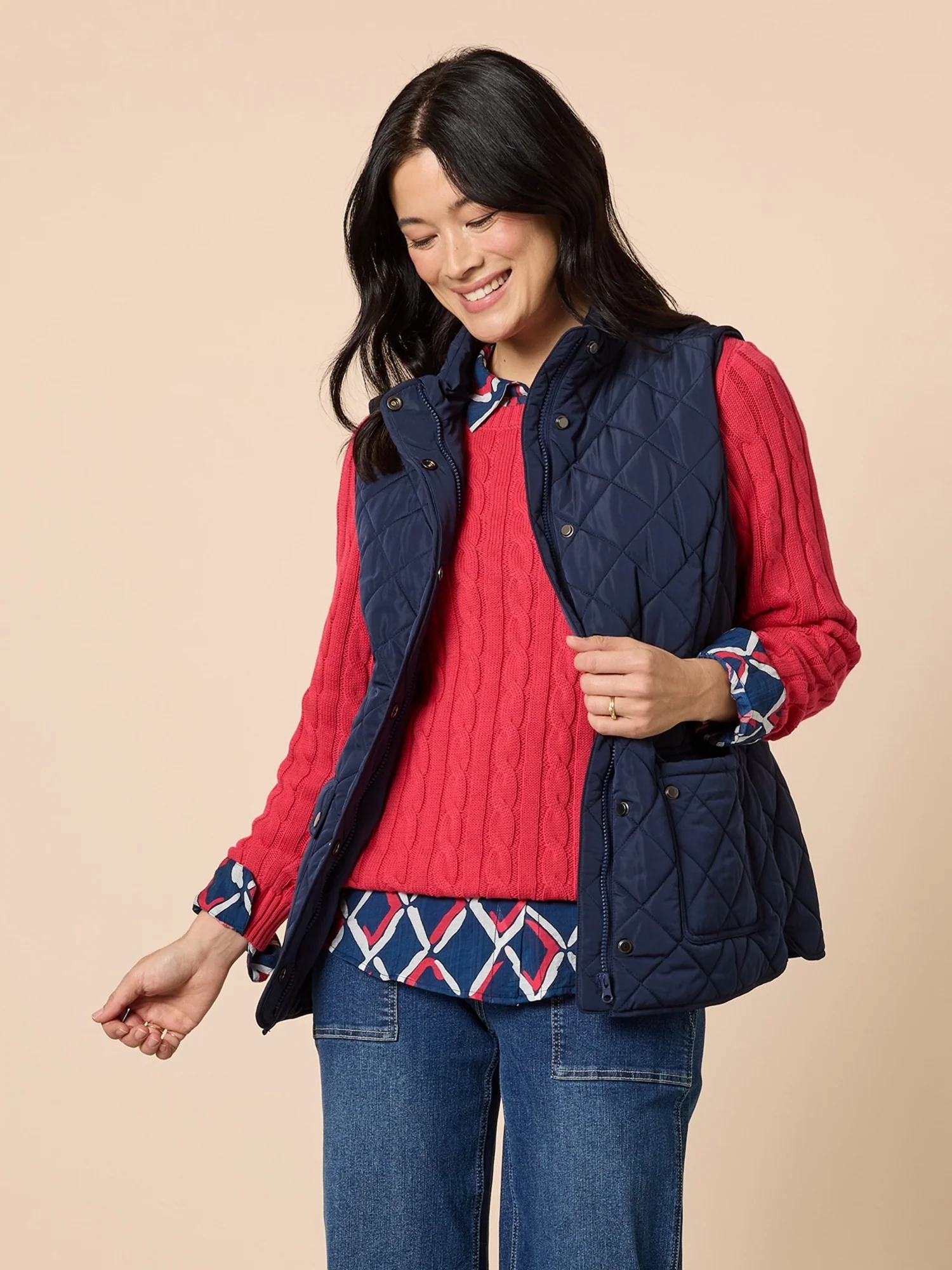 Hampton Quilted Vest - Navy - Image 4