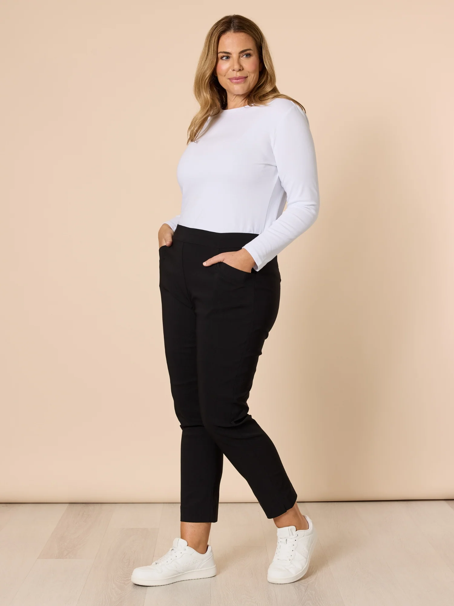 Harbour Slim Leg Pant - Black - Image 2