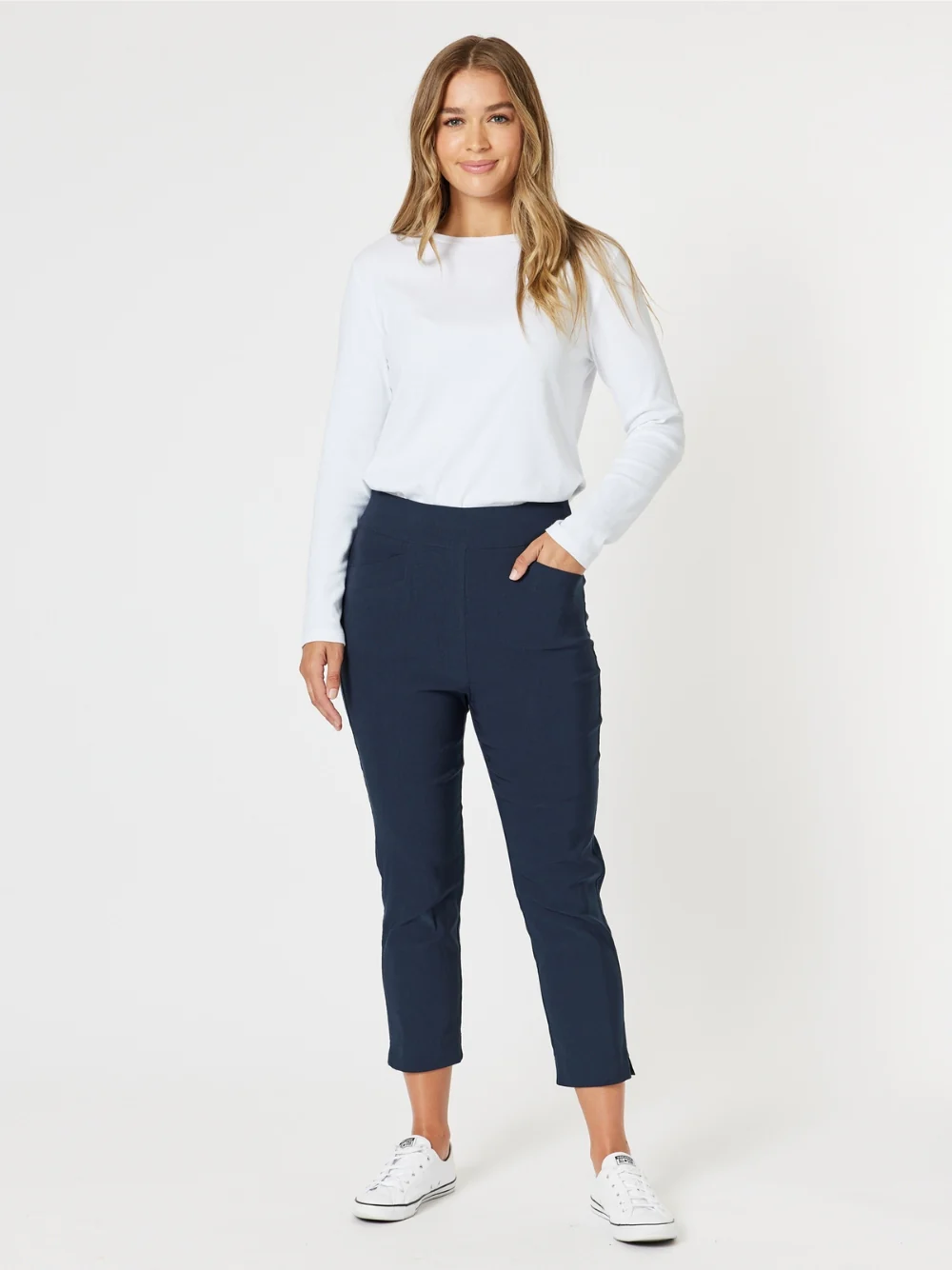 Harbour Slim Leg Pant - Navy - Image 3