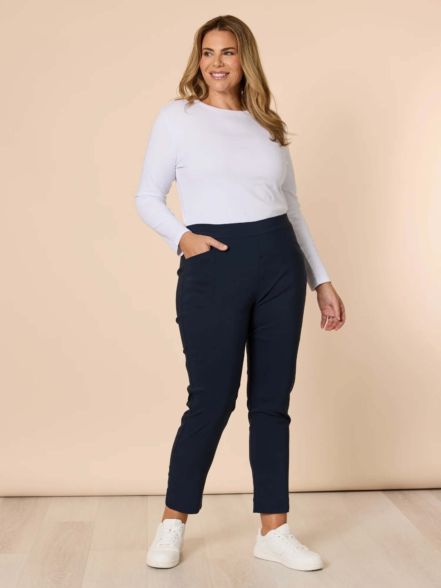 Harbour Slim Leg Pant - Navy - Image 7