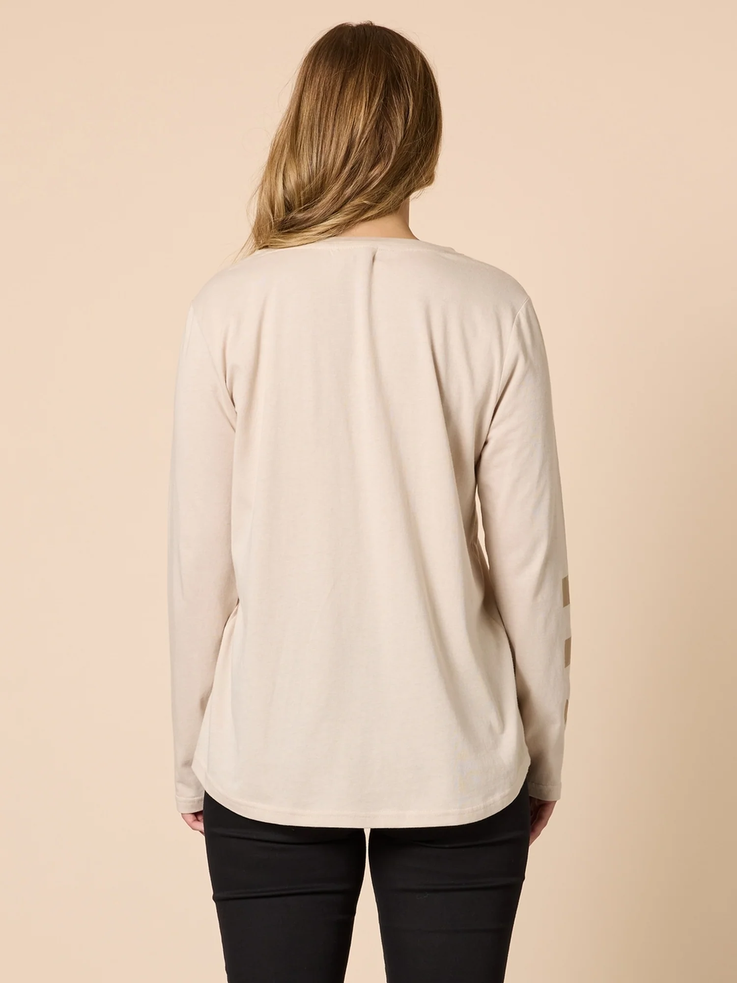 Hearts Square Long Sleeve Tee - Natural - Image 5