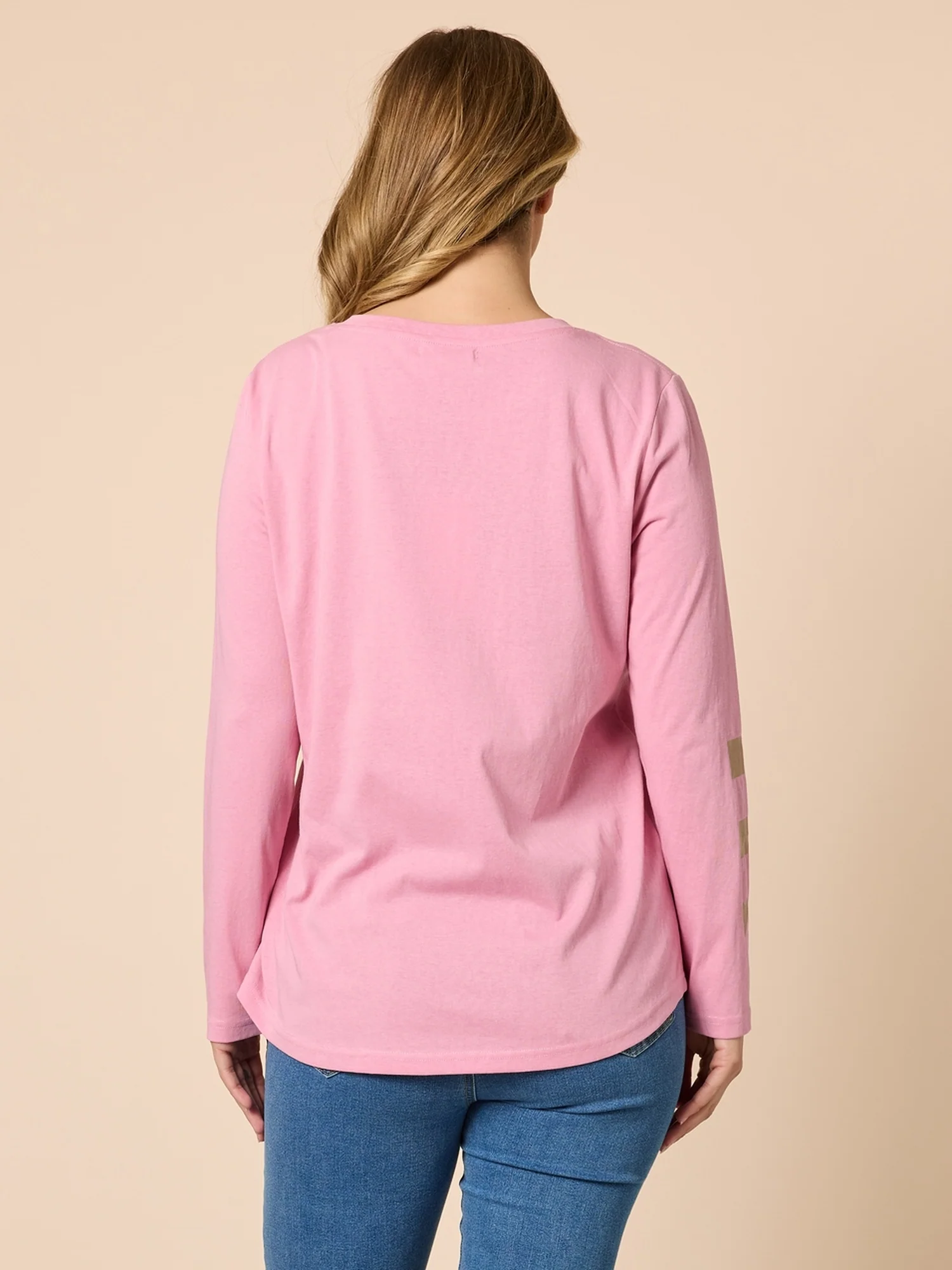 Hearts Square Long Sleeve Tee - Pink - Image 5
