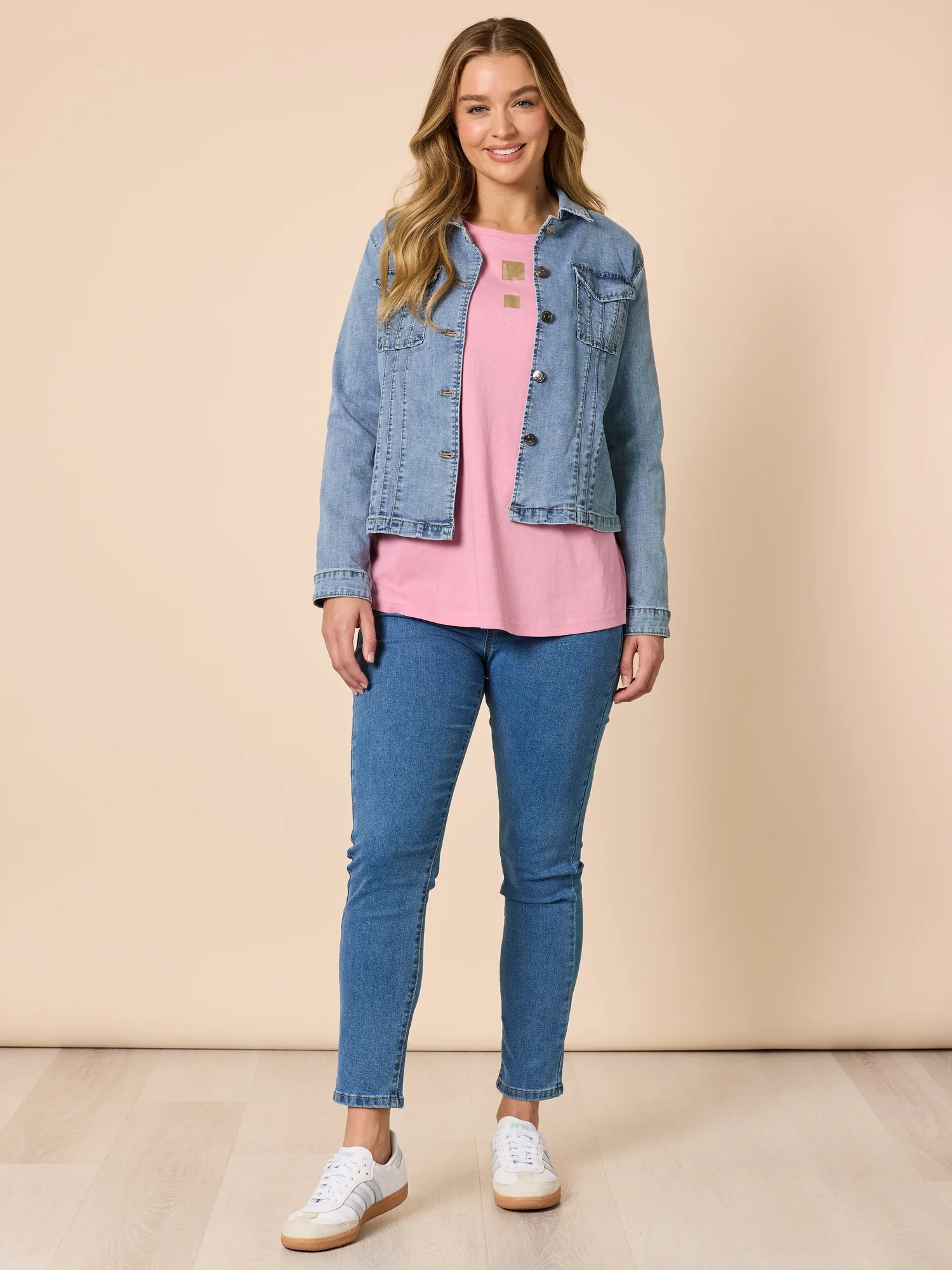 Hearts Square Long Sleeve Tee - Pink - Image 7