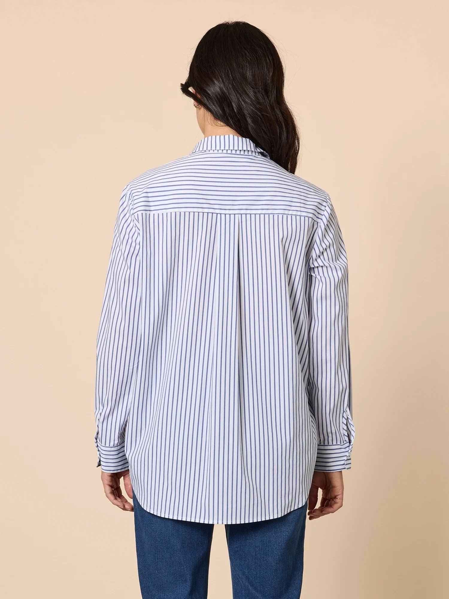 Heritage Logo Stripe Print Shirt - Blue/White - Image 4