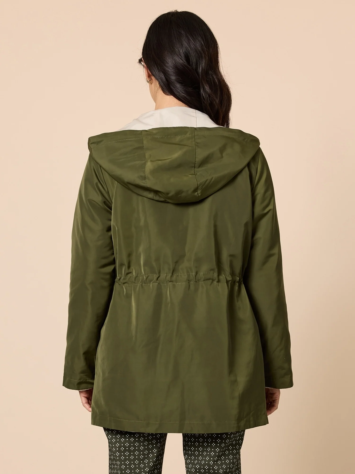 Highland Reversible Hooded Jacket - Khaki Natural - Image 5