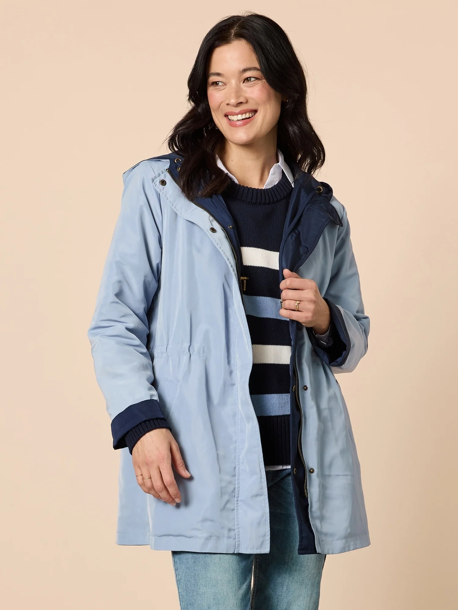 Highland Reversible Hooded Jacket - Navy Blue - Image 3