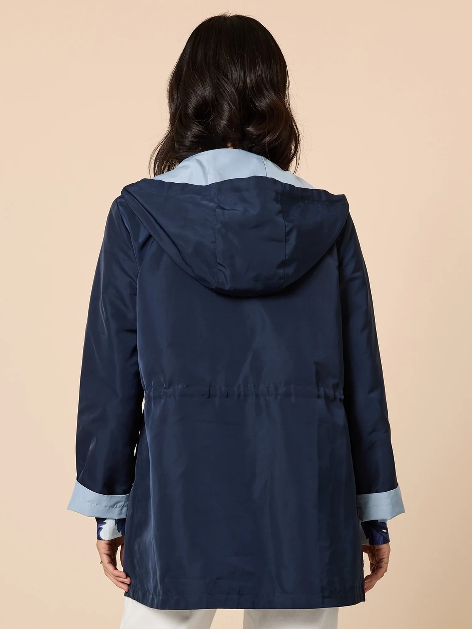 Highland Reversible Hooded Jacket - Navy Blue - Image 5