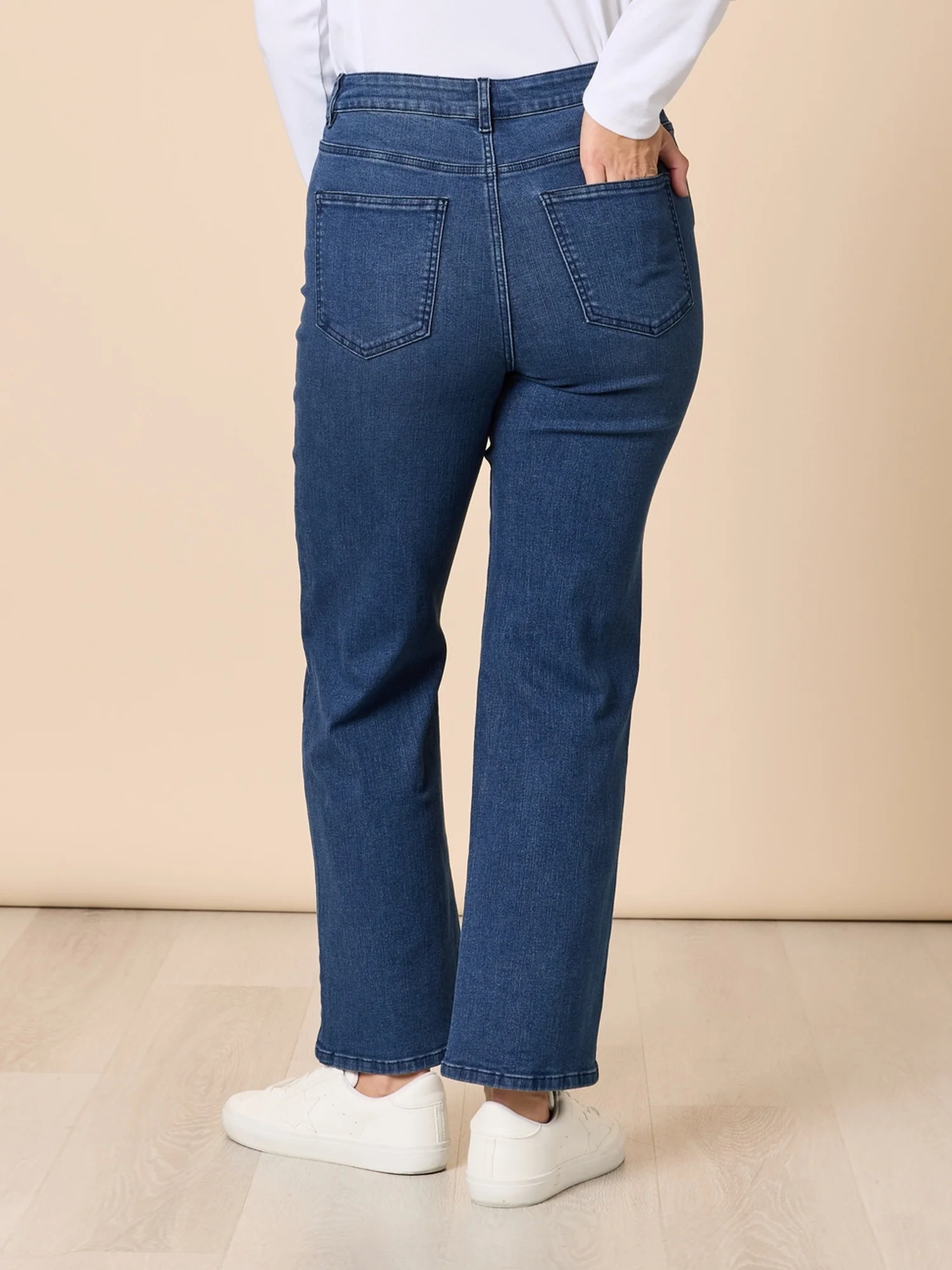 Hollywood Embroidered Star Straight Leg Jean - Denim - Image 5
