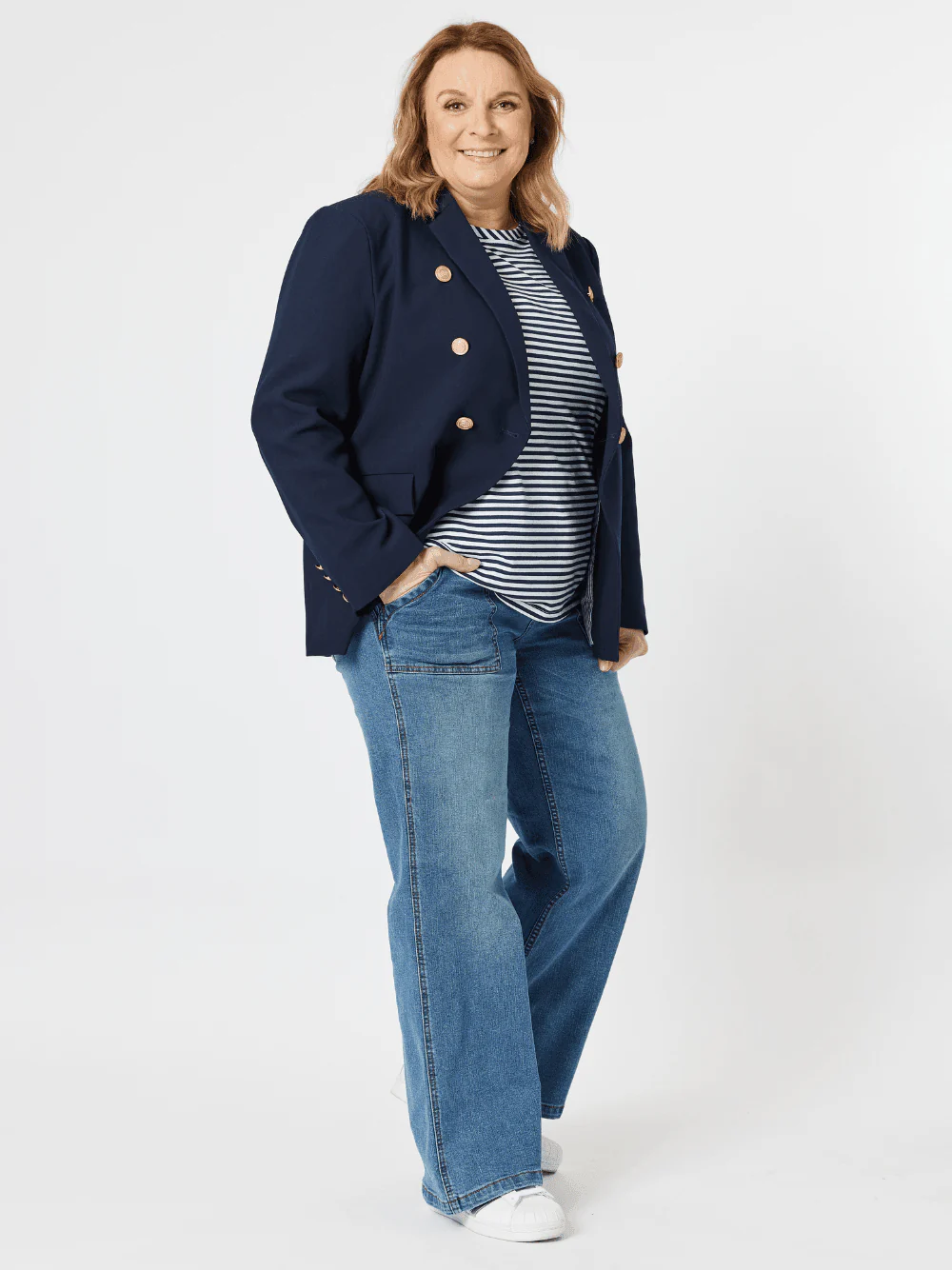 Hudson High Rise Wide Leg Jean - Denim - Image 8
