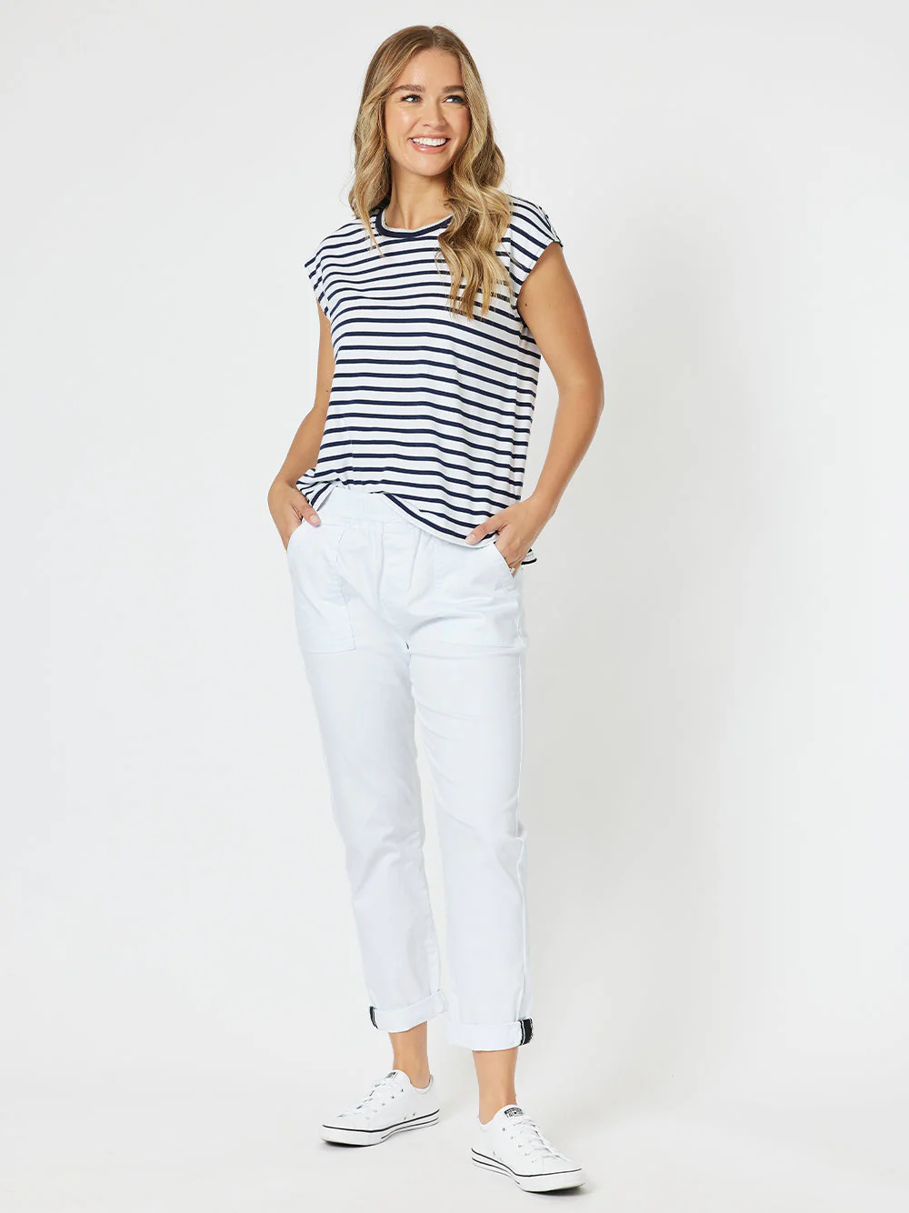 Isabella Cotton Pant - White - Image 2