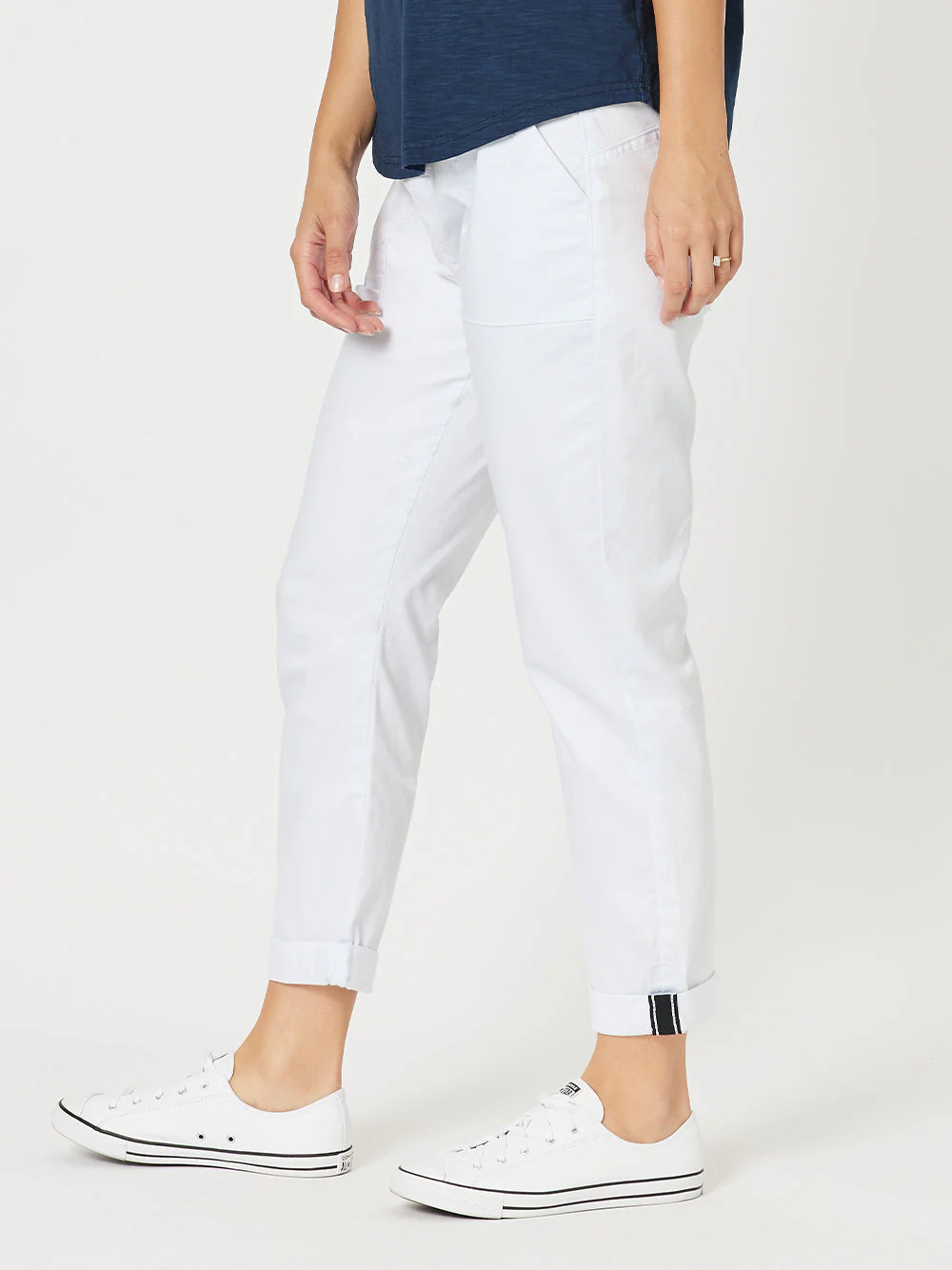 Isabella Cotton Pant - White - Image 4