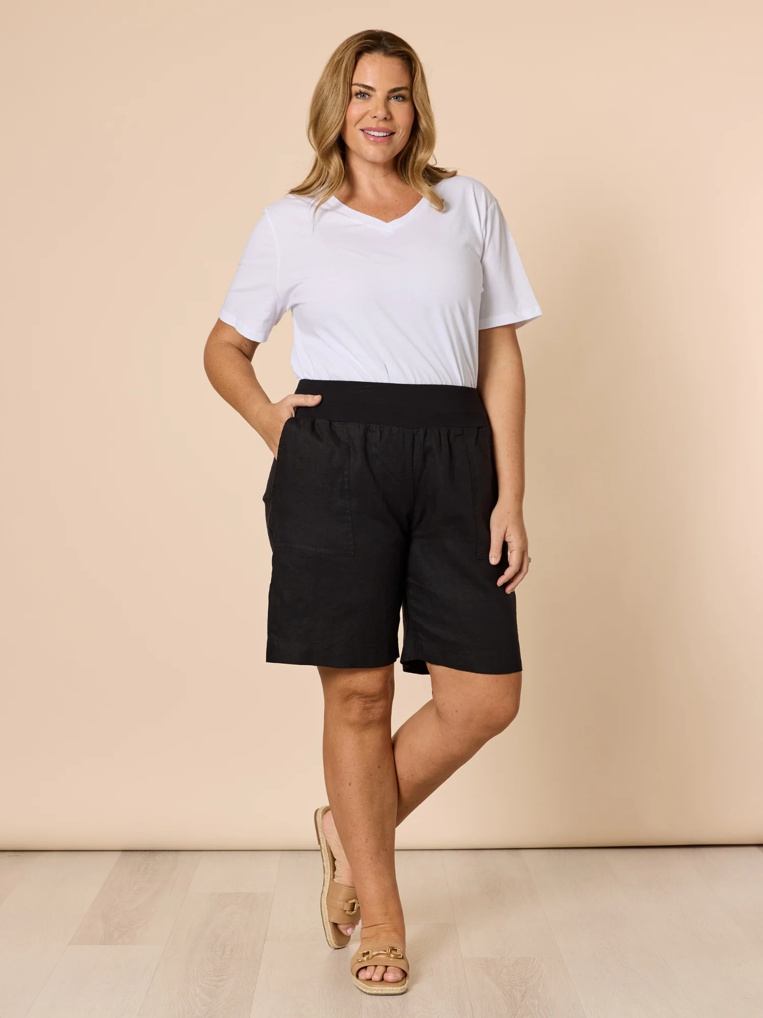 Jordan Linen Short - Black - Image 2