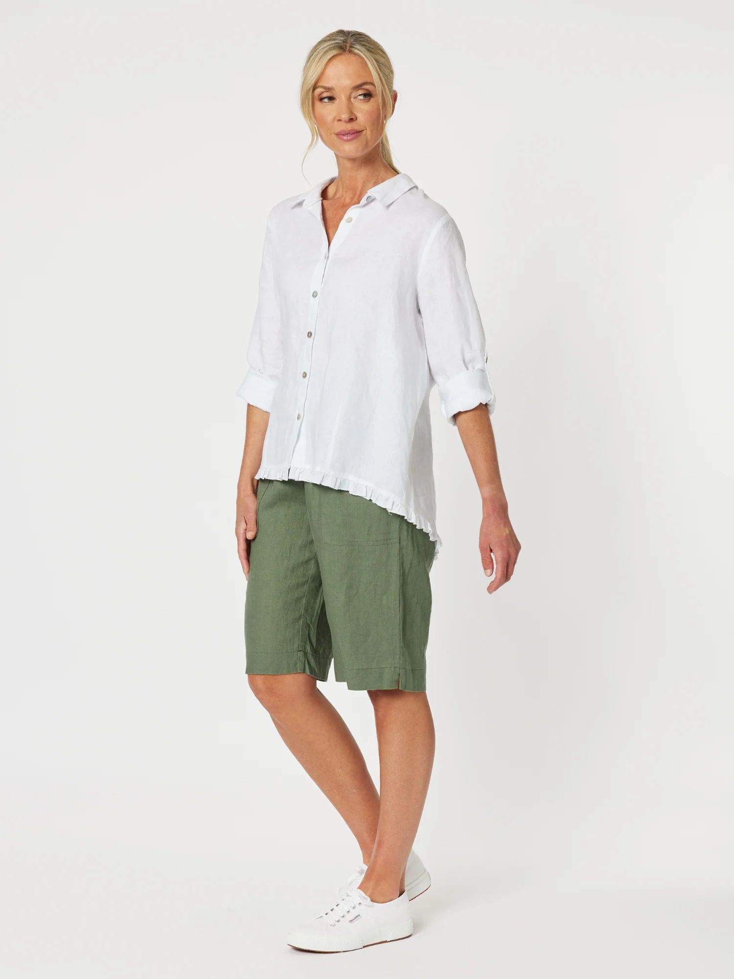 Jordan Linen Short - Khaki - Image 4
