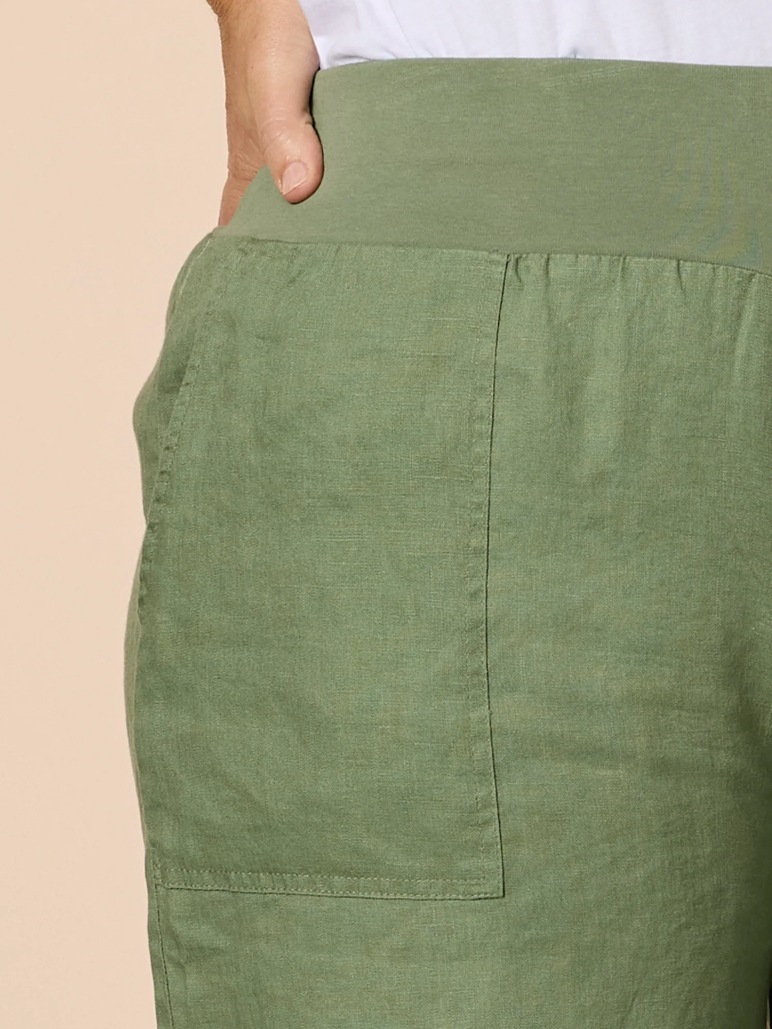 Jordan Linen Short - Khaki - Image 6