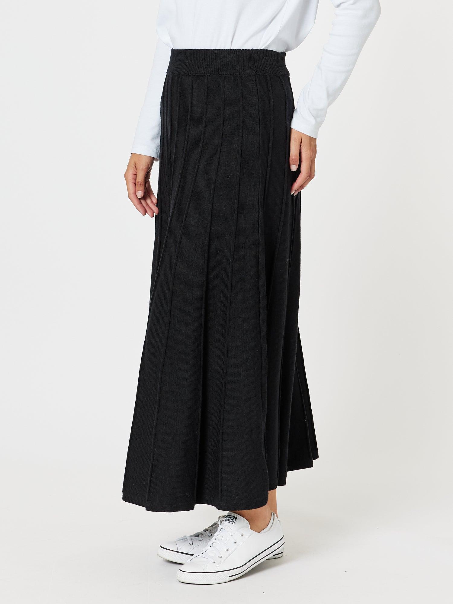 Kate Long Knit Skirt - Black - Image 6
