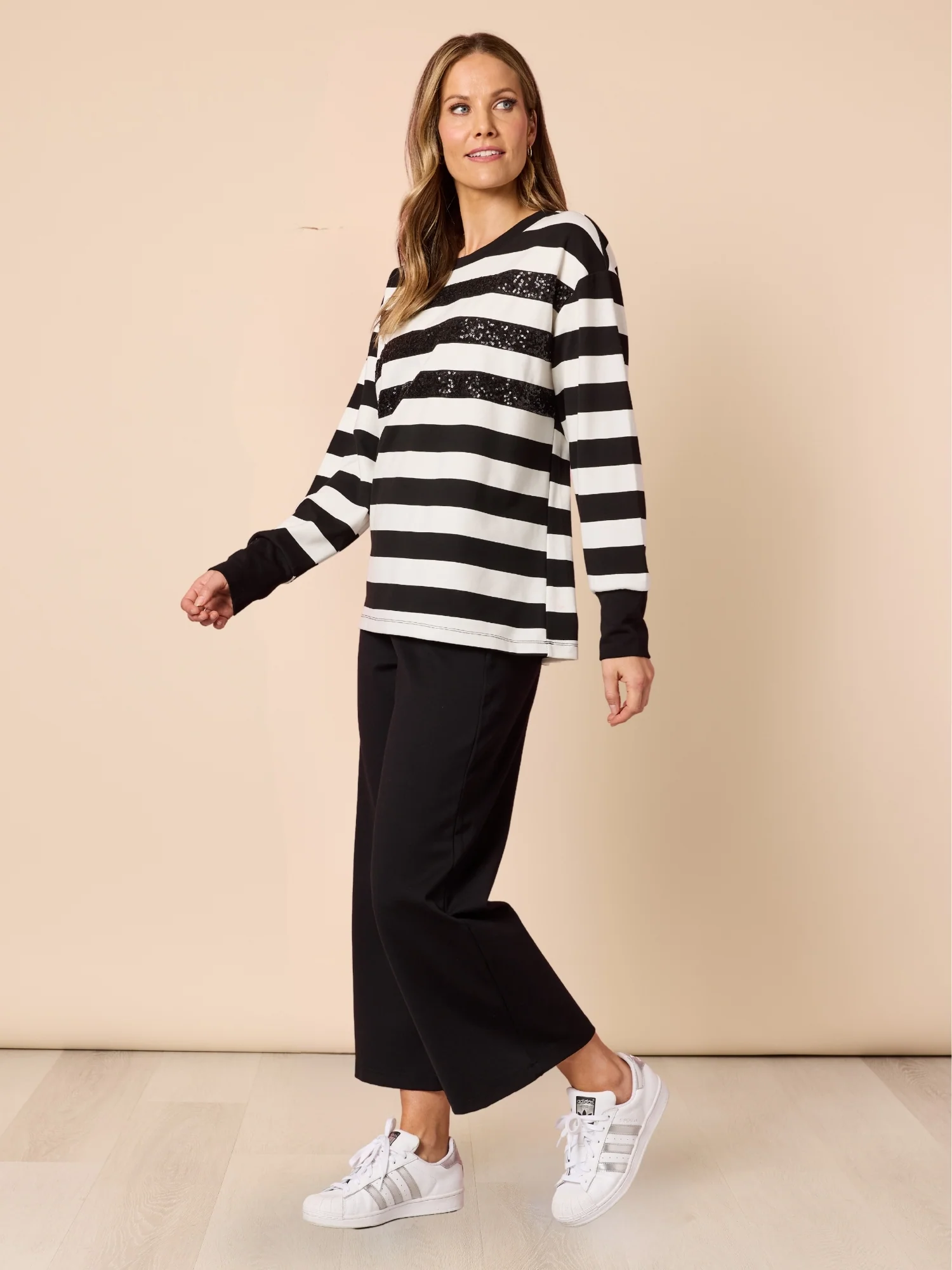 Kimmy Ponte Wide Leg Pant - Black - Image 6