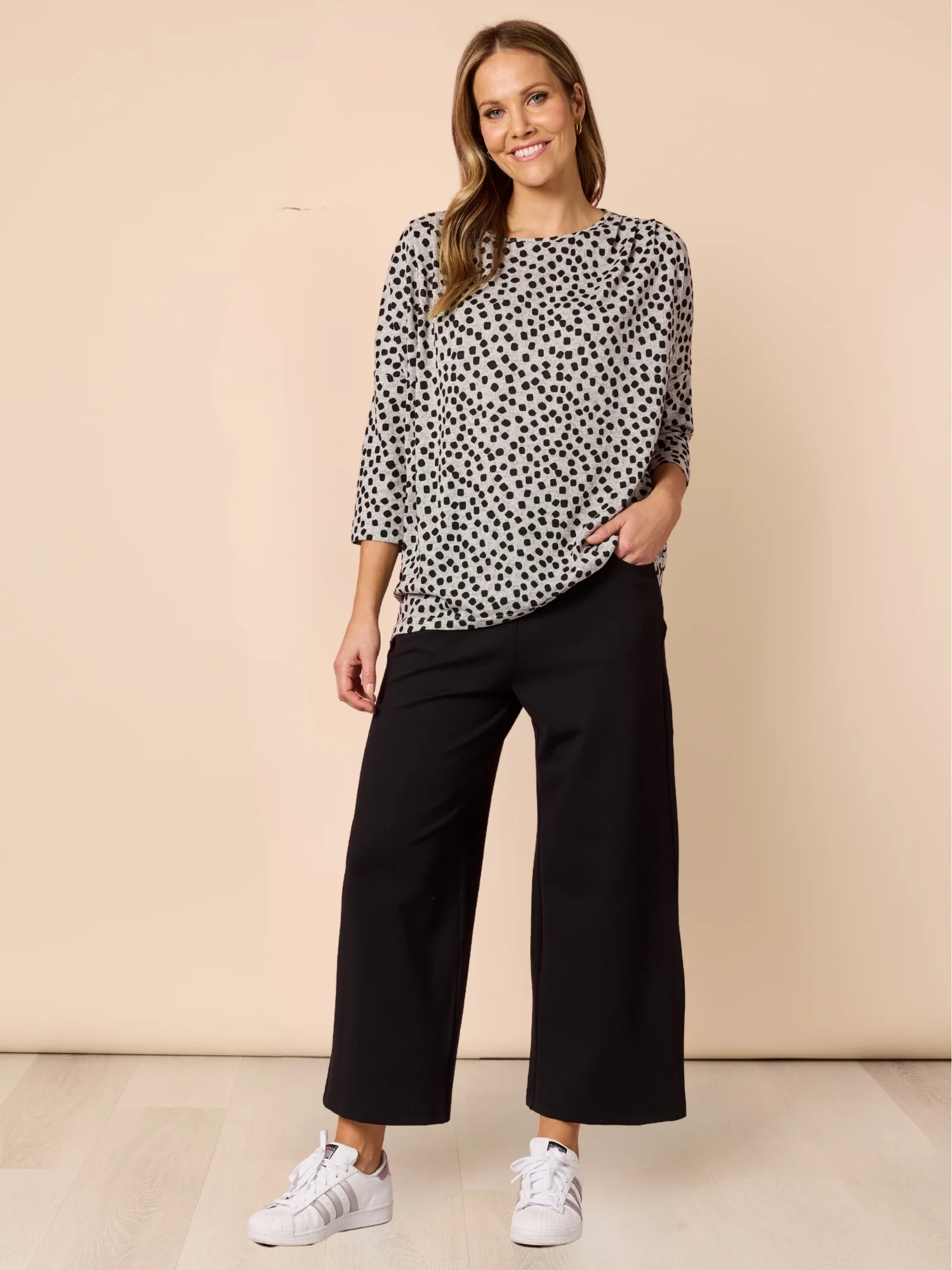 Kimmy Ponte Wide Leg Pant - Black - Image 7