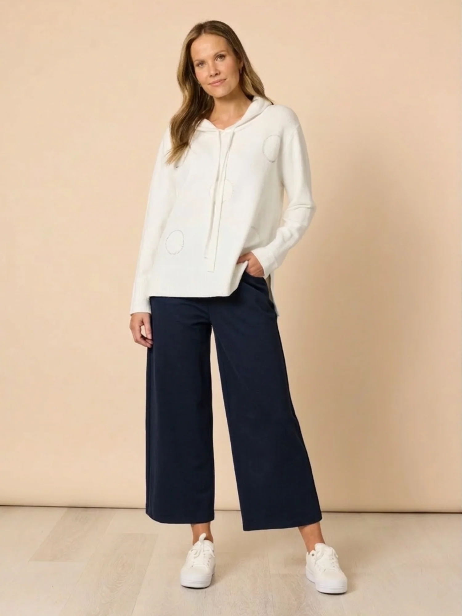 Kimmy Ponte Wide Leg Pant - Navy - Image 6