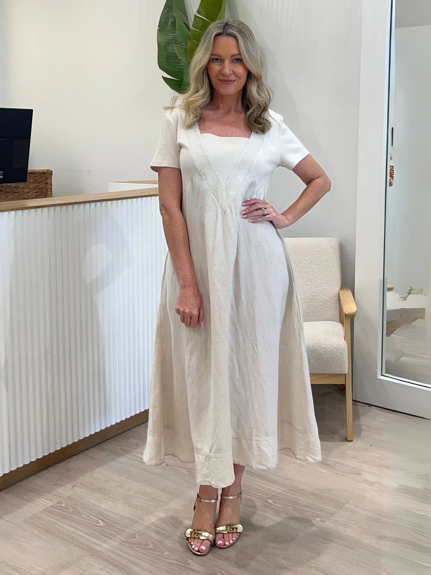 Lino Le Marais Dress - Natural - Image 3