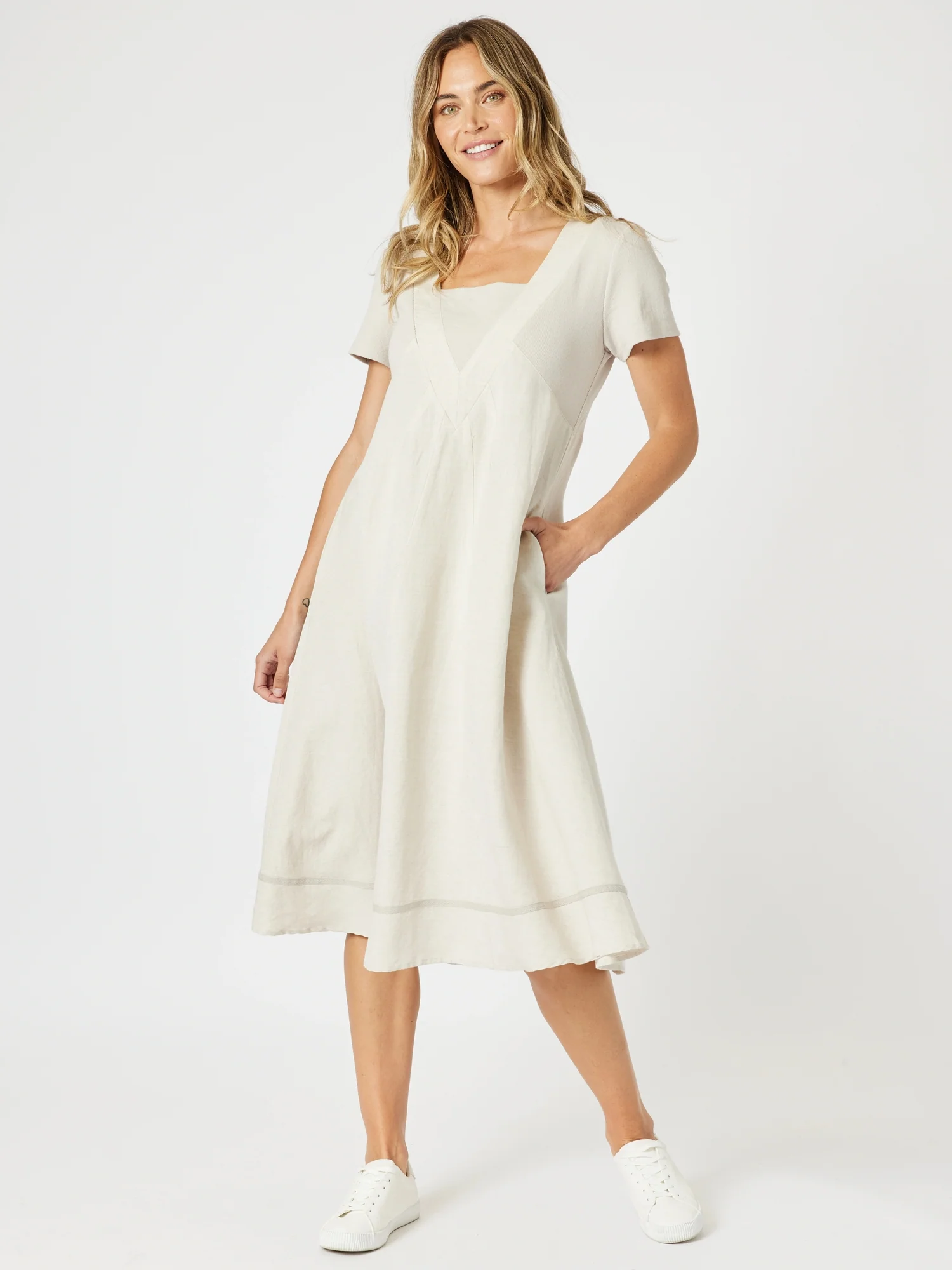 Lino Le Marais Dress - Natural - Image 8