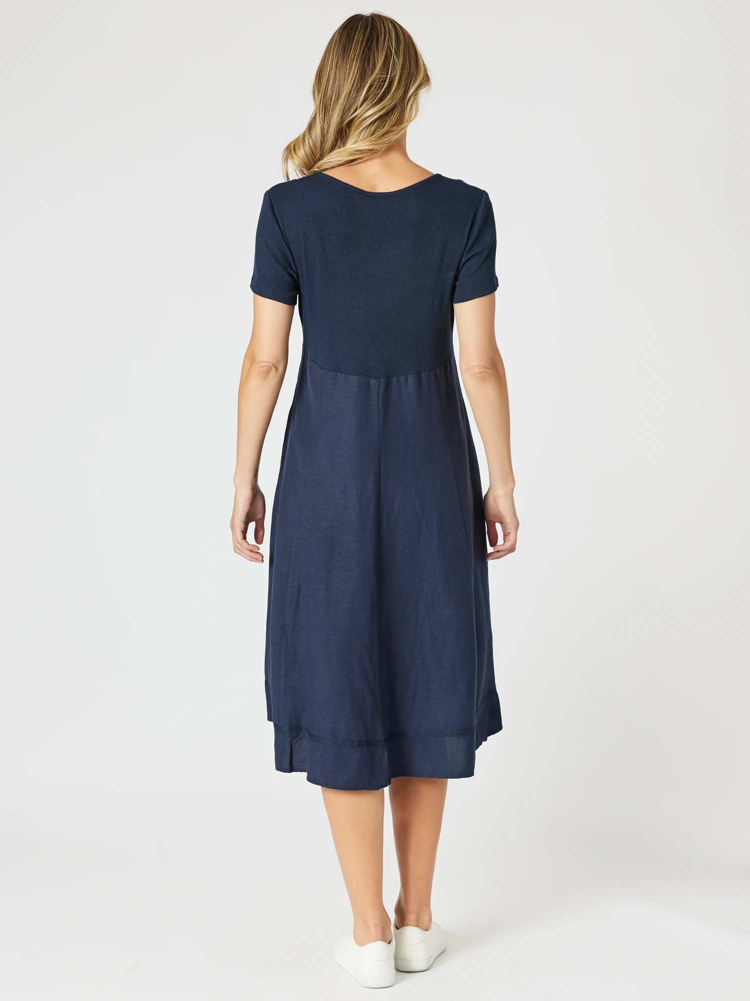 Lino Le Marais Dress - Navy - Image 6