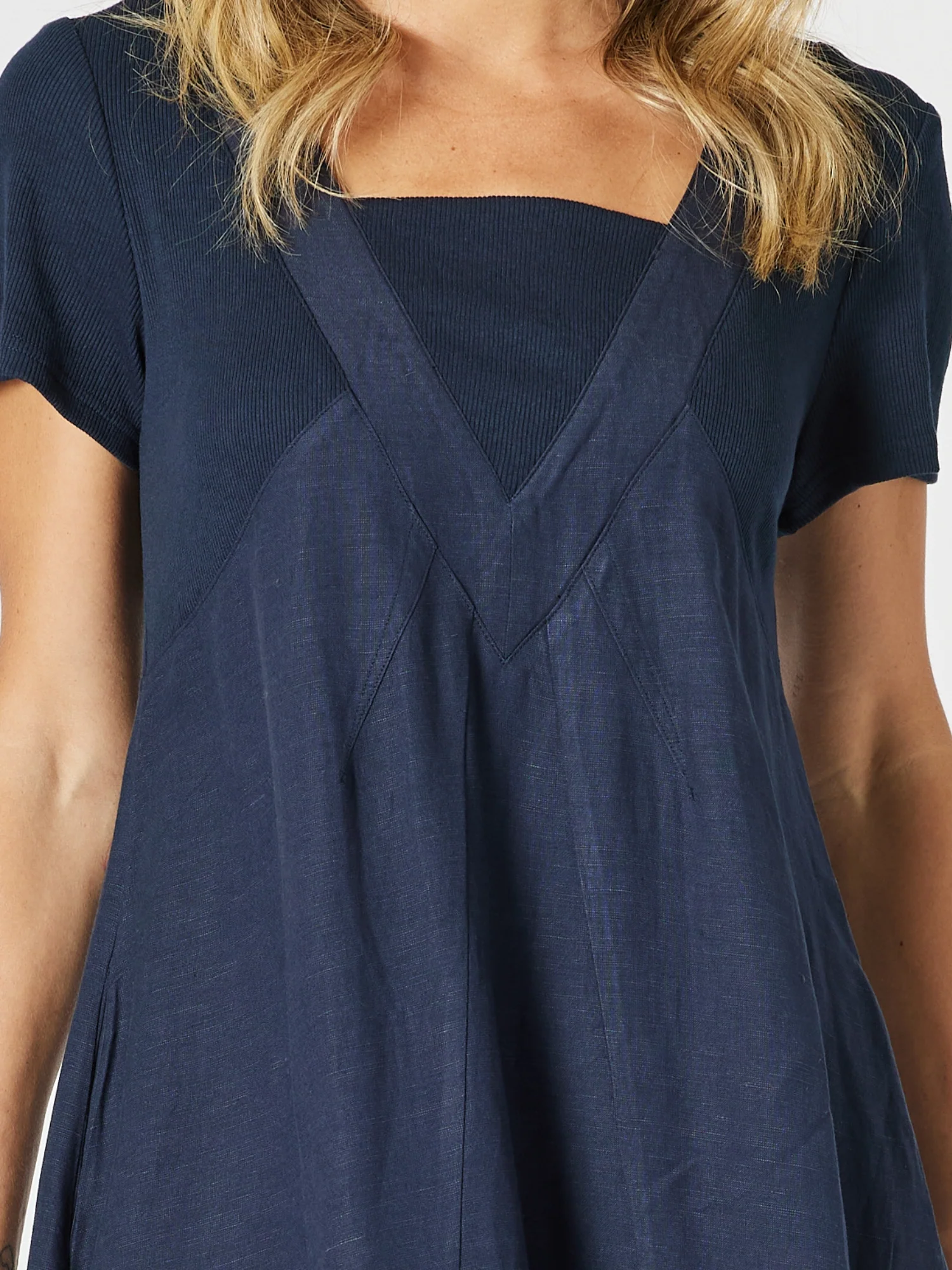 Lino Le Marais Dress - Navy - Image 7