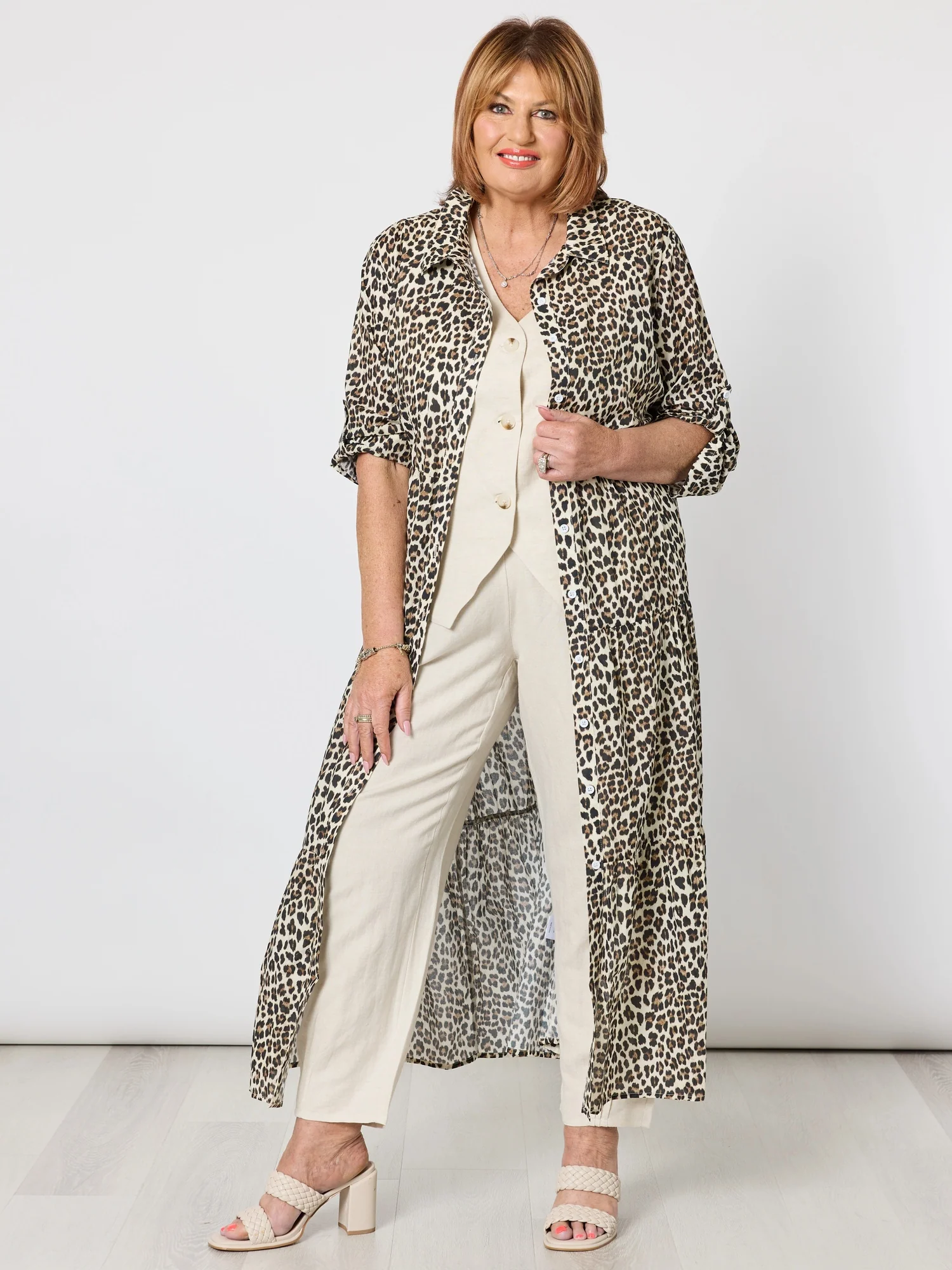 Lino Tapered Pant - Natural - Image 11
