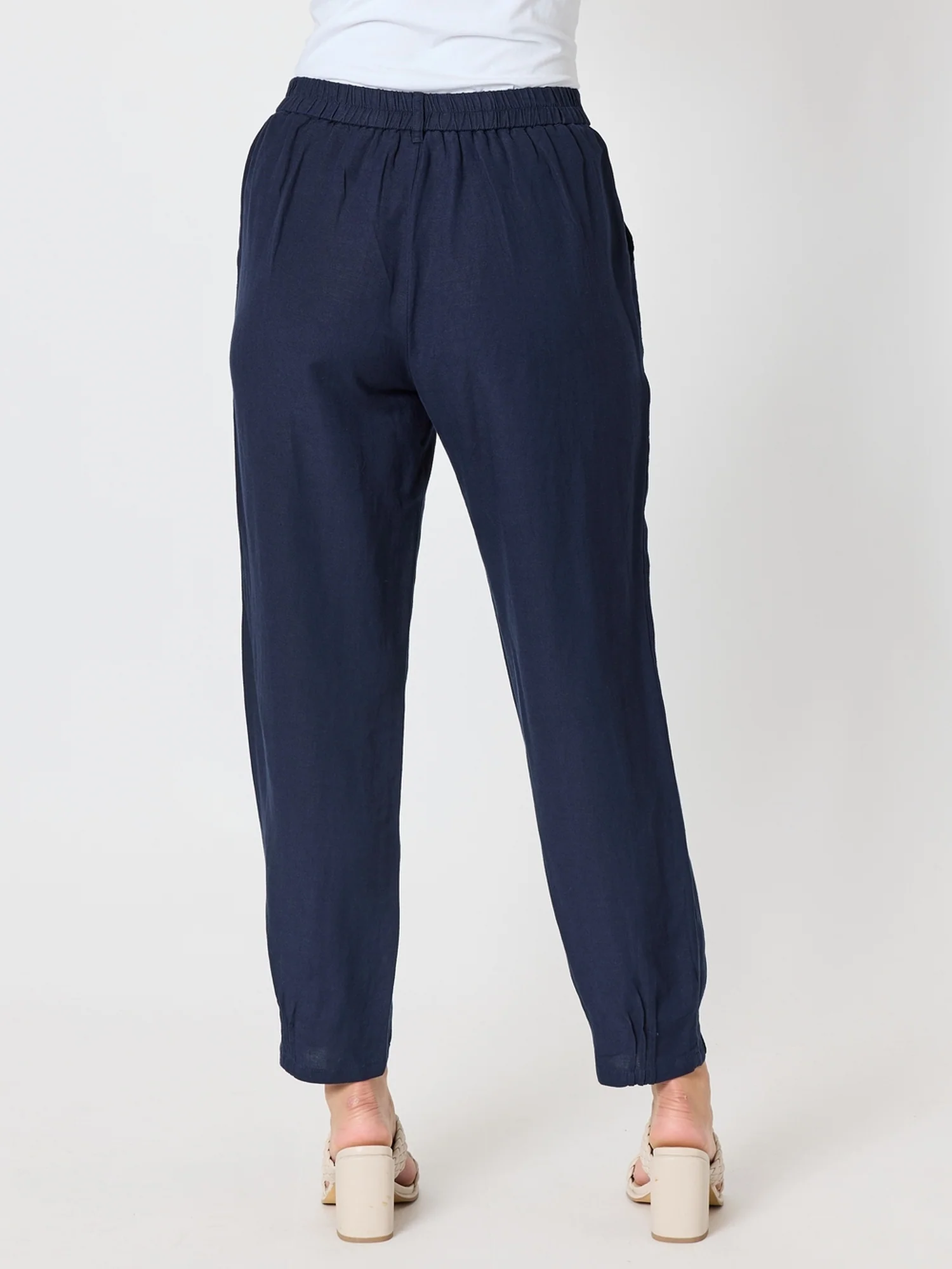 Lino Tapered Pant - Navy - Image 6