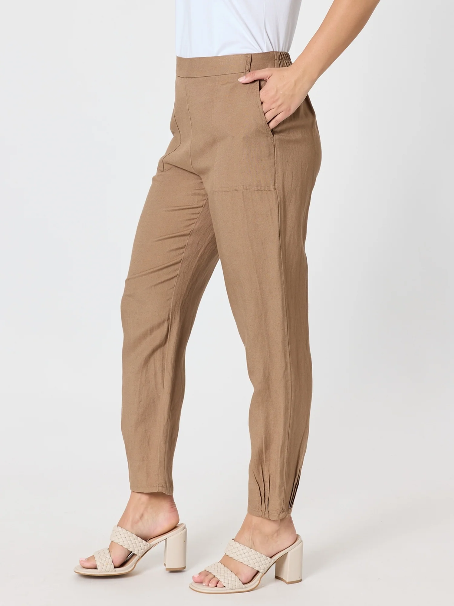 Lino Tapered Pant - Nutmeg - Image 5