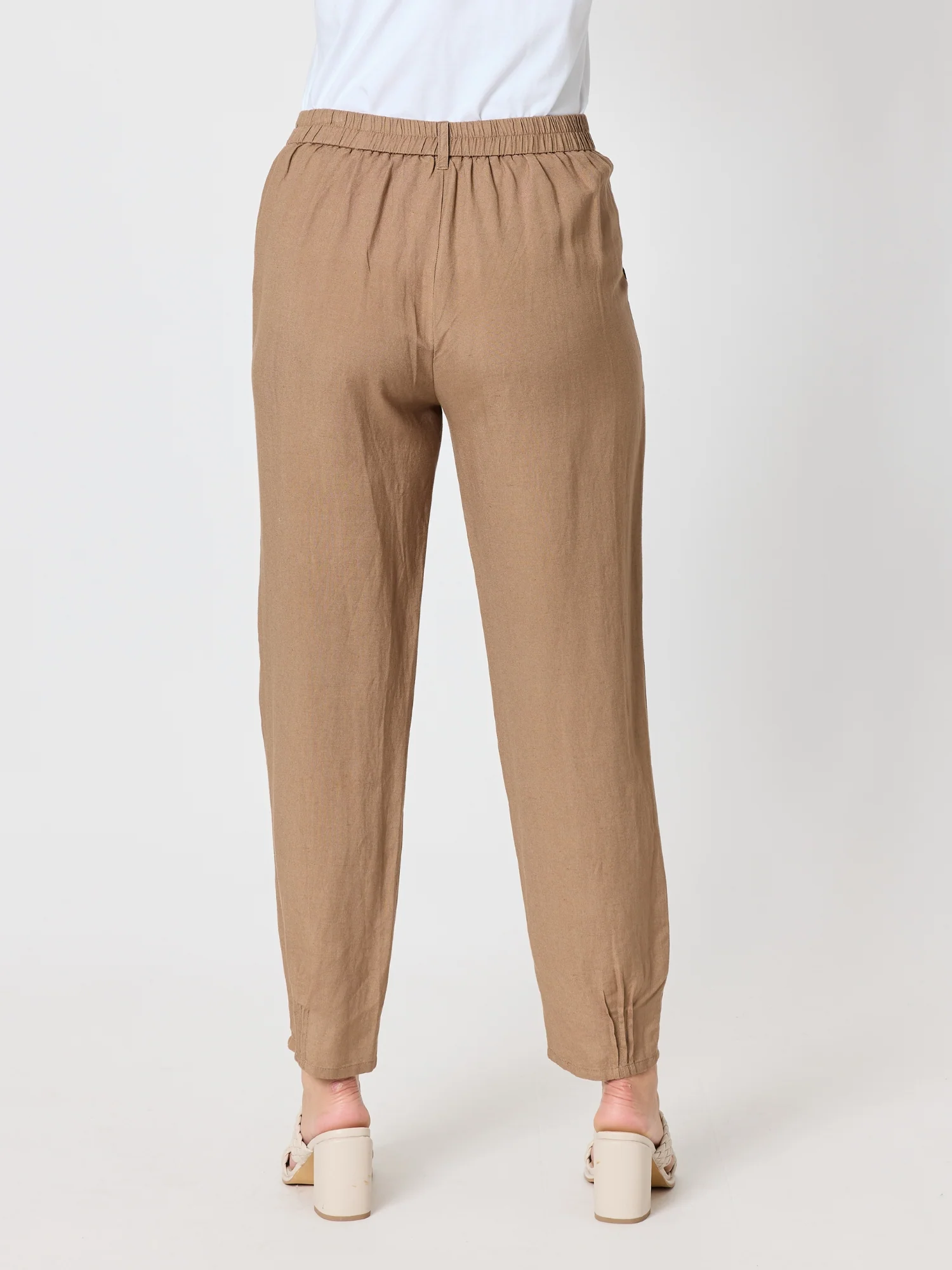 Lino Tapered Pant - Nutmeg - Image 6