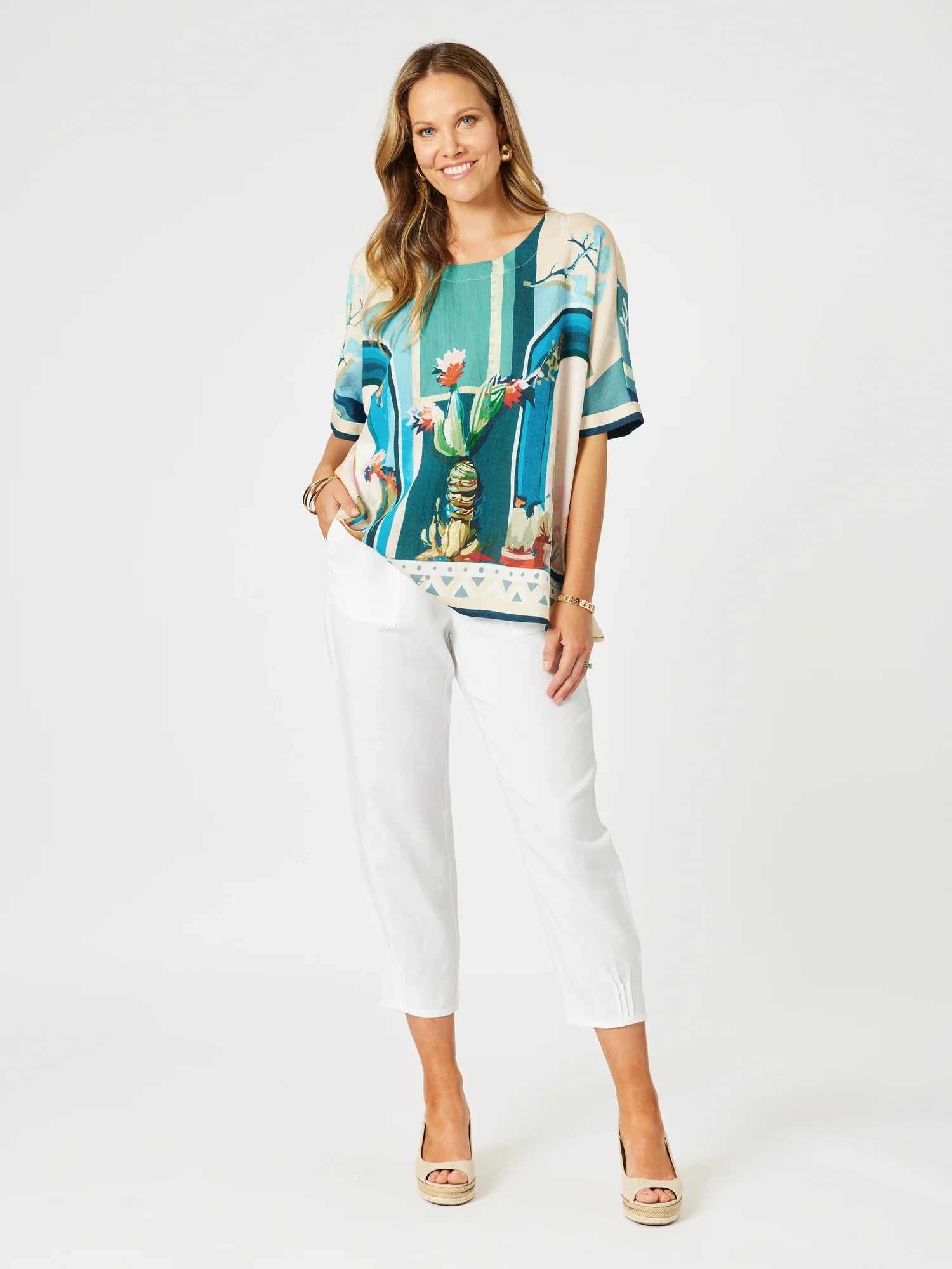 Lino Tapered Pant - White - Image 4