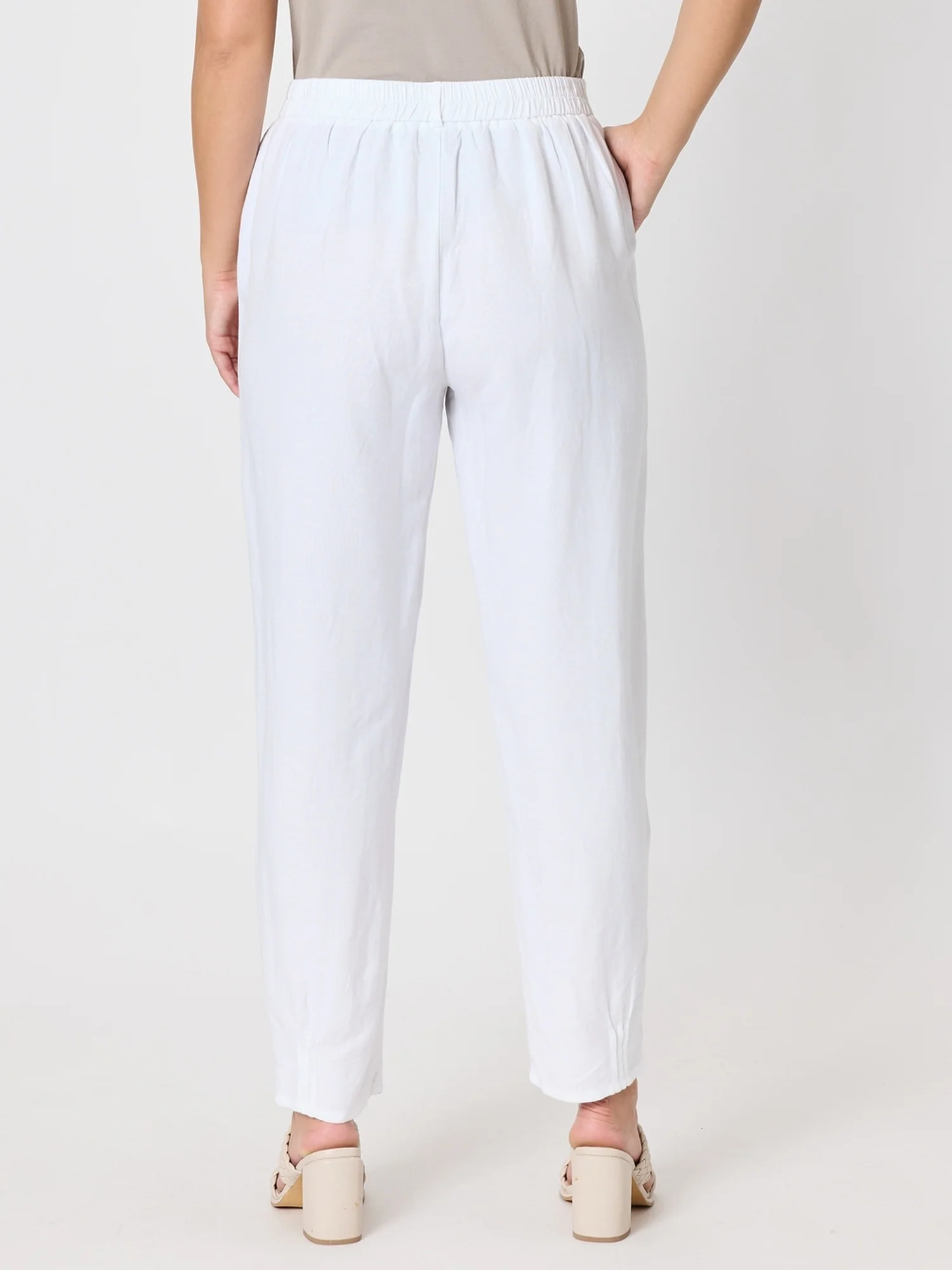 Lino Tapered Pant - White - Image 6