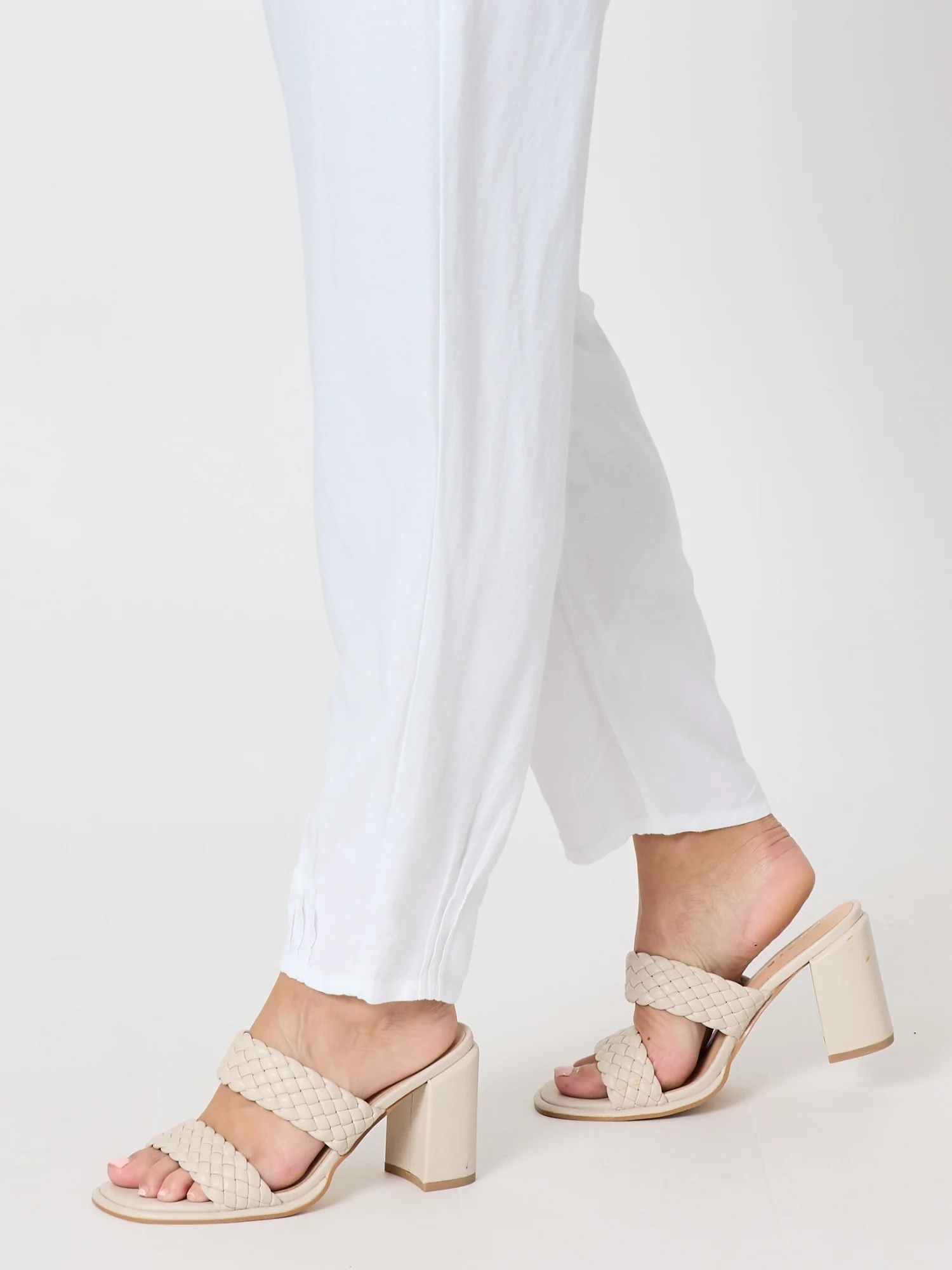 Lino Tapered Pant - White - Image 8