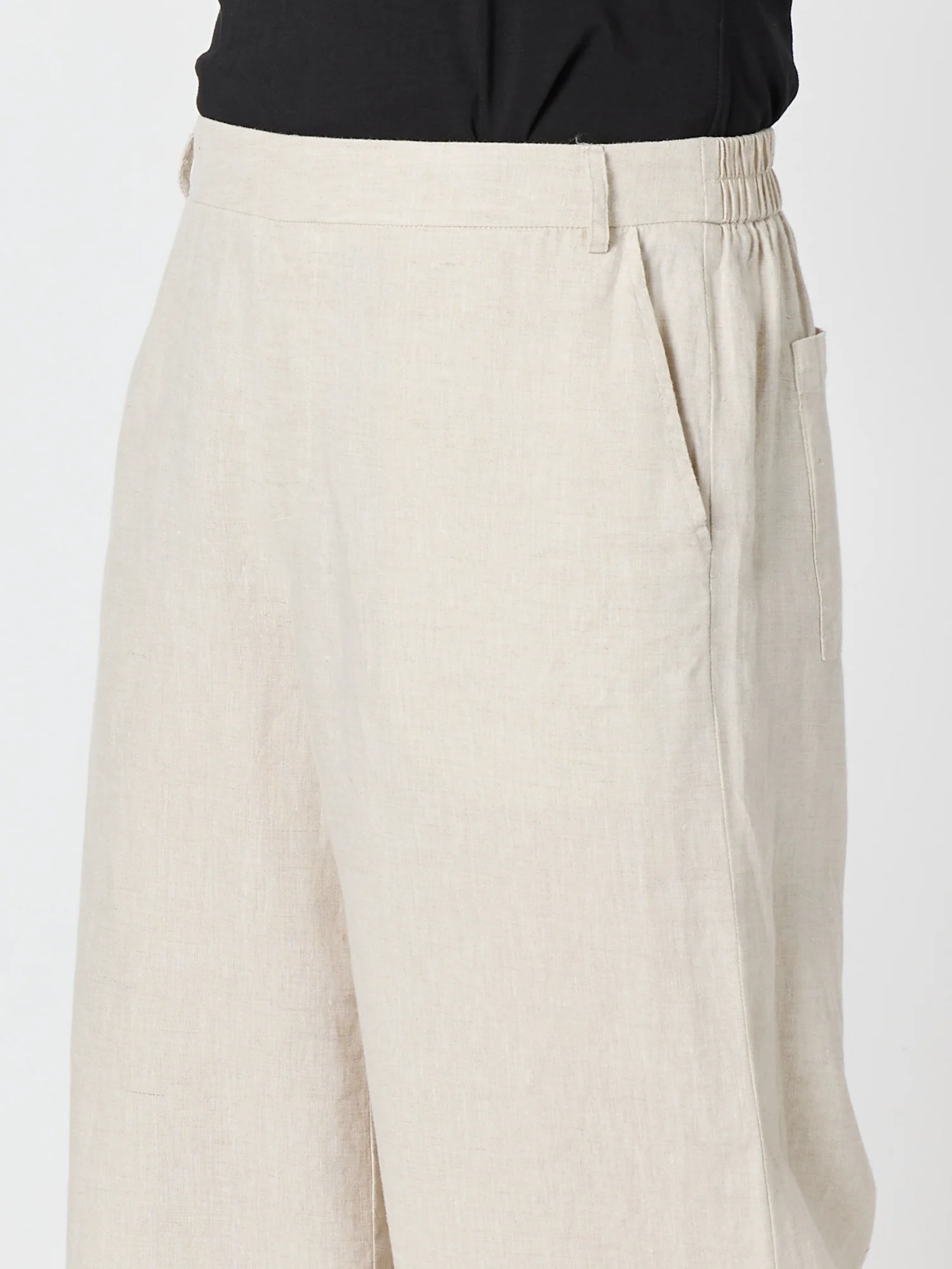 Lino Wide Leg Pant - Natural - Image 7