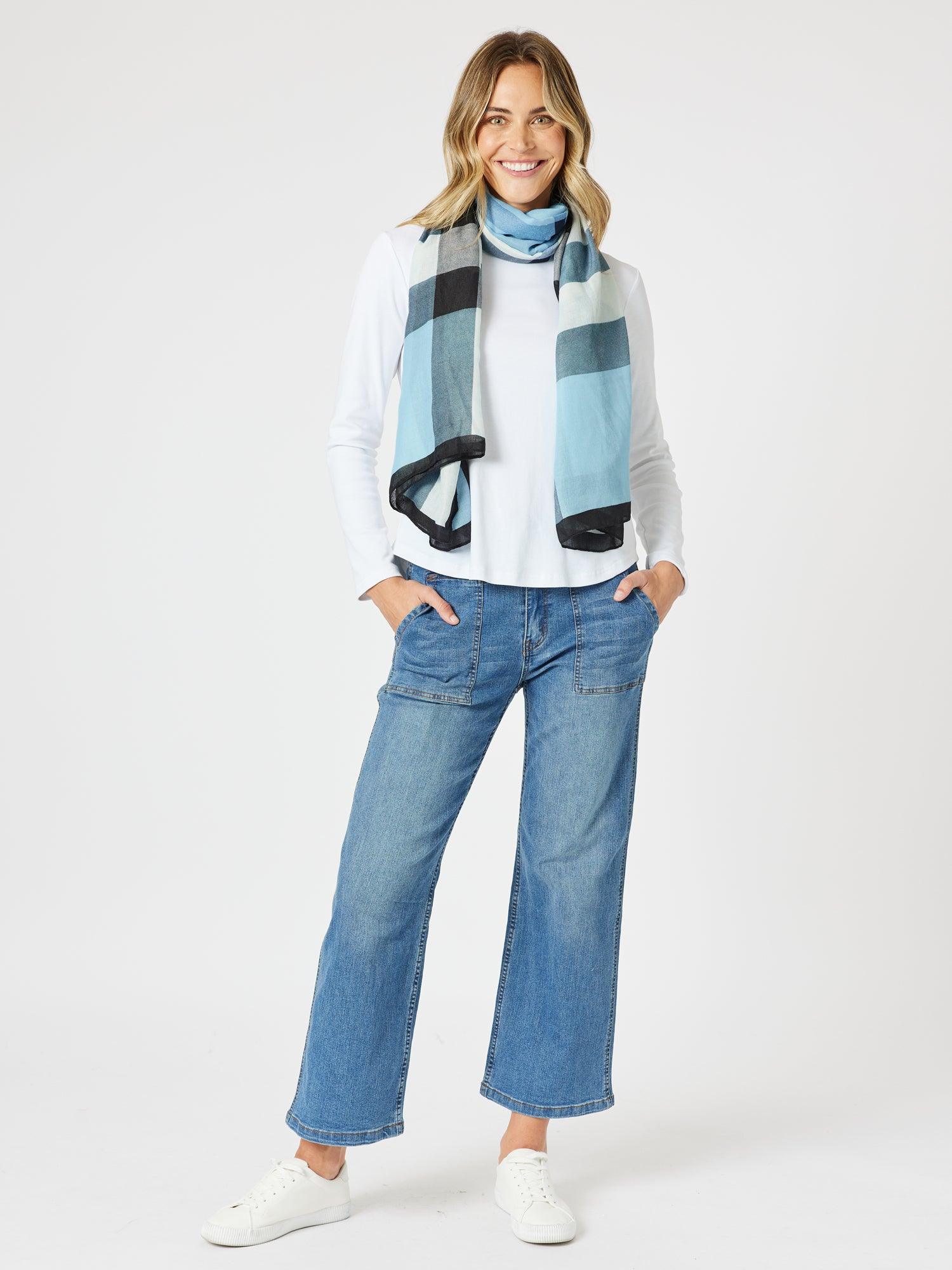 London Print Scarf - Blue/Multi - Image 2