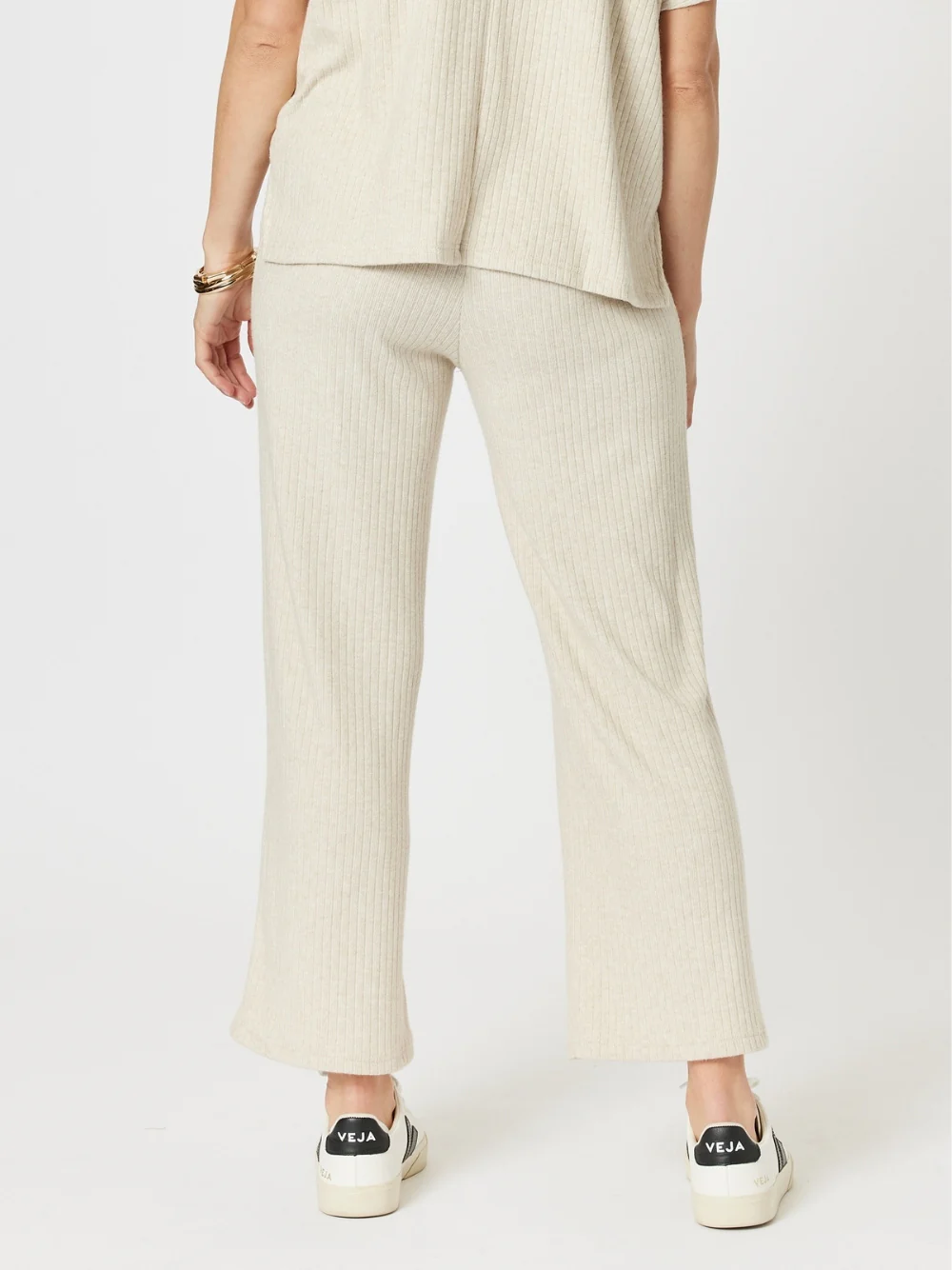 Ribbed Lounge Pant - Natural - Image 3