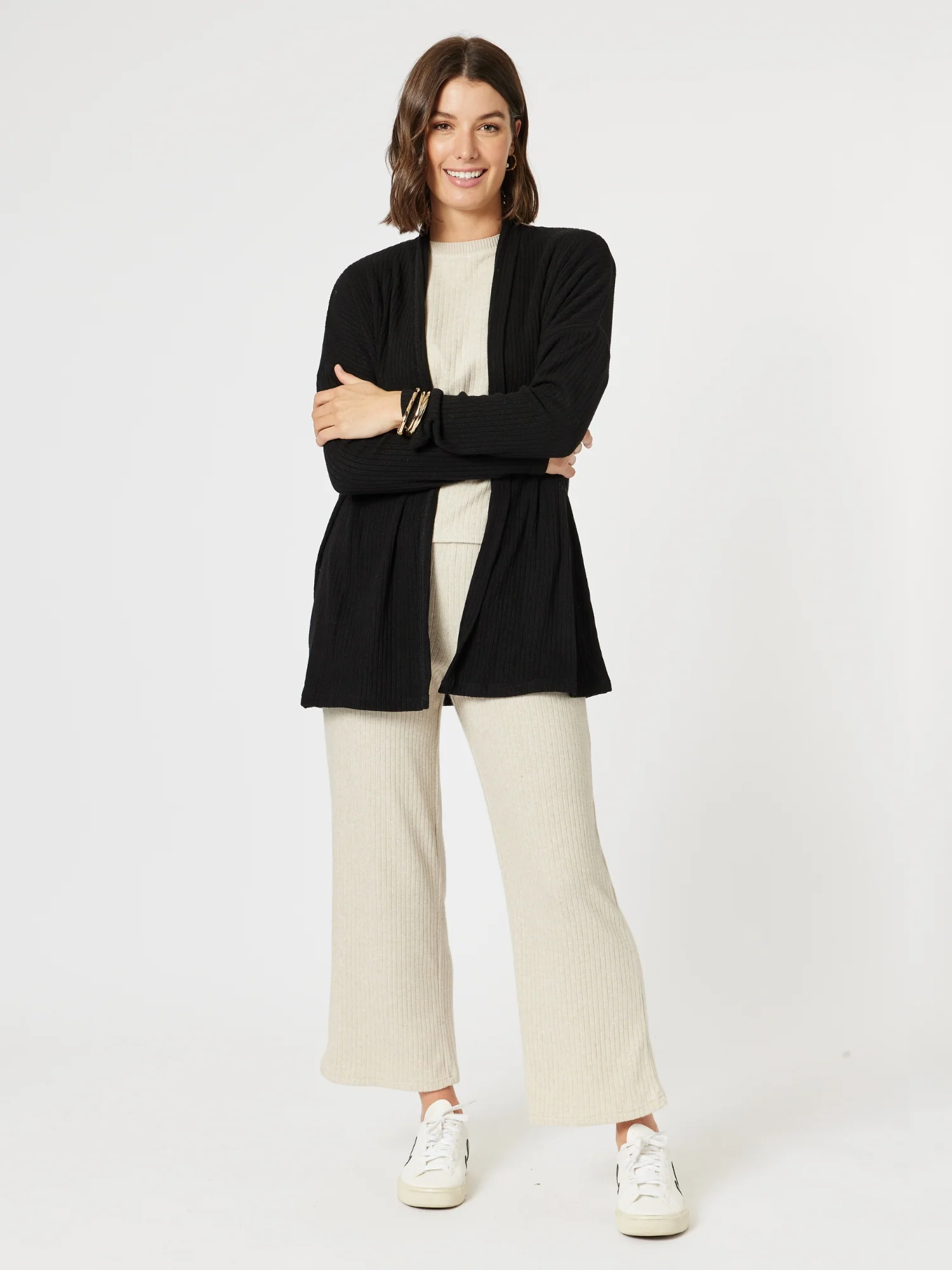 Ribbed Lounge Pant - Natural - Image 6