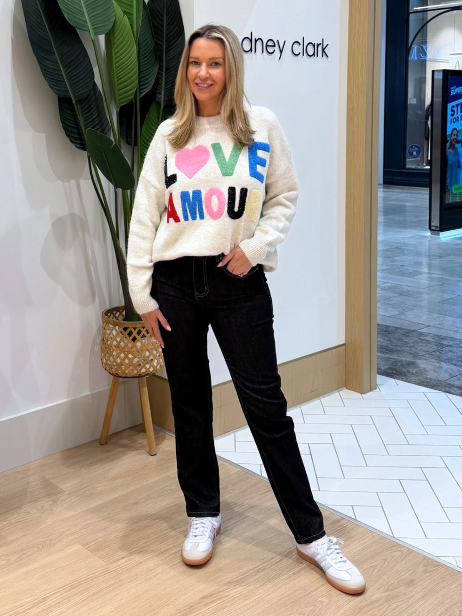 Love Amour Sequin Knit Jumper - Natural - Image 2