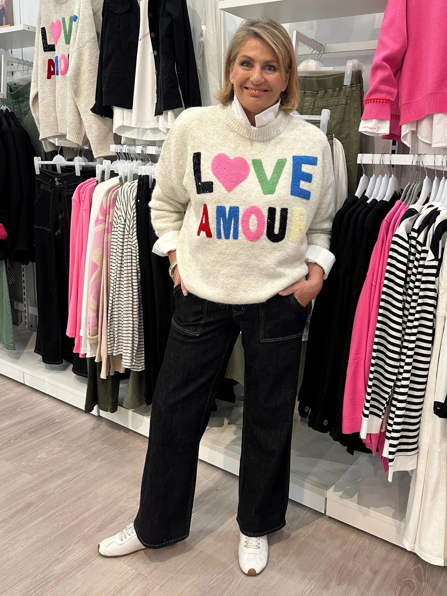 Love Amour Sequin Knit Jumper - Natural - Image 7