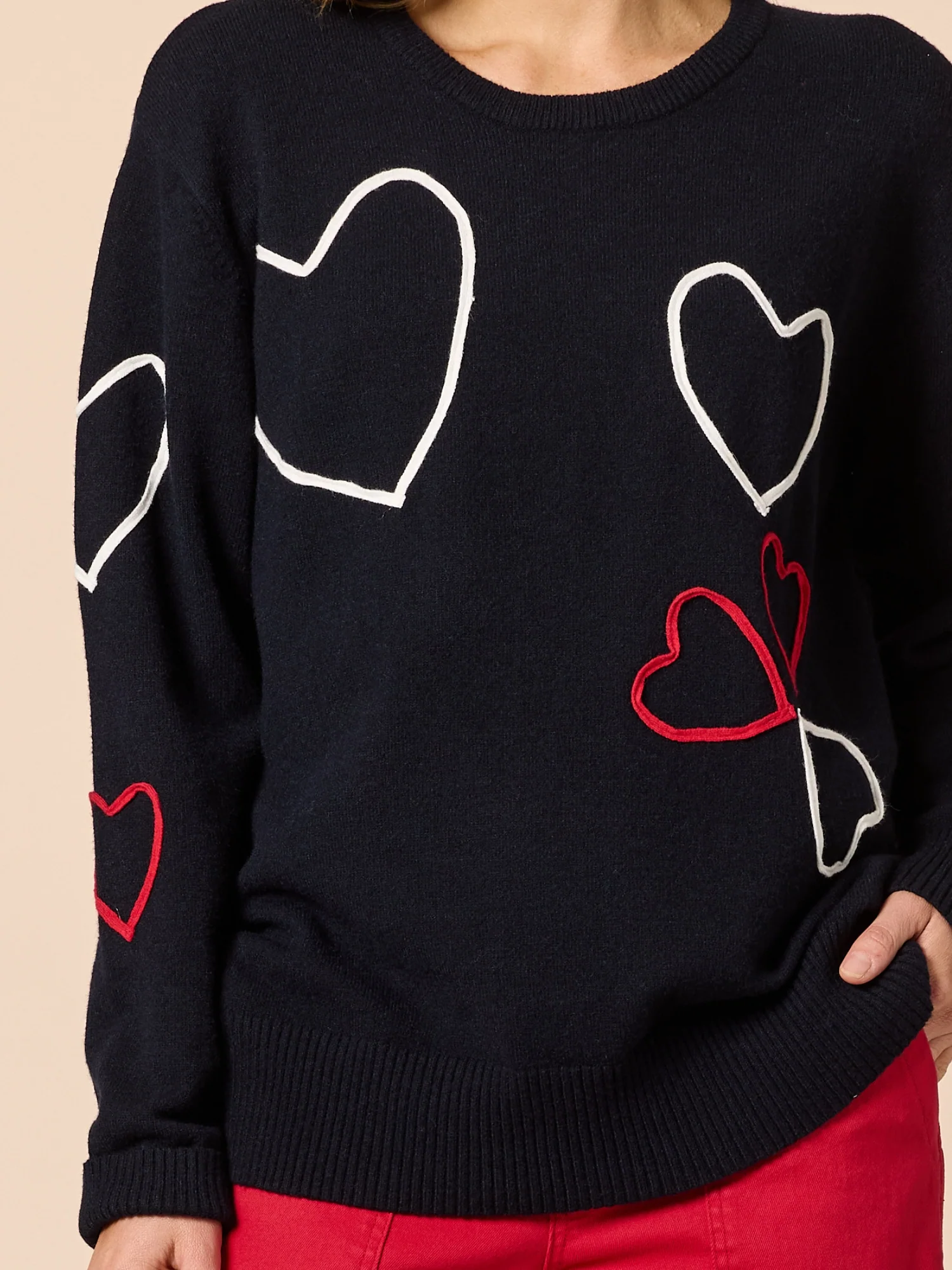 Love Me Hearts Knit - Navy - Image 7