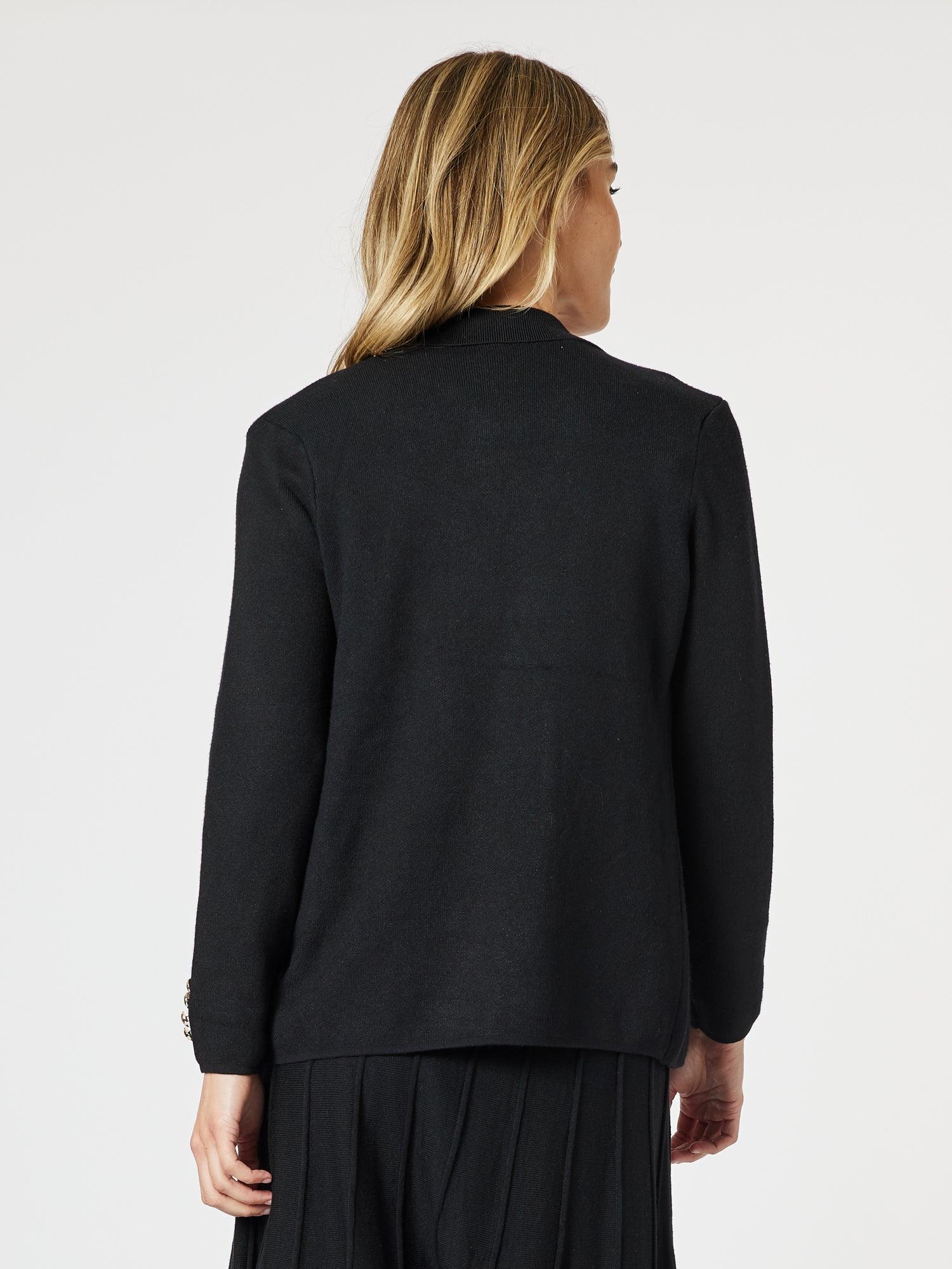Lucy Knit Blazer Jacket - Black - Image 3