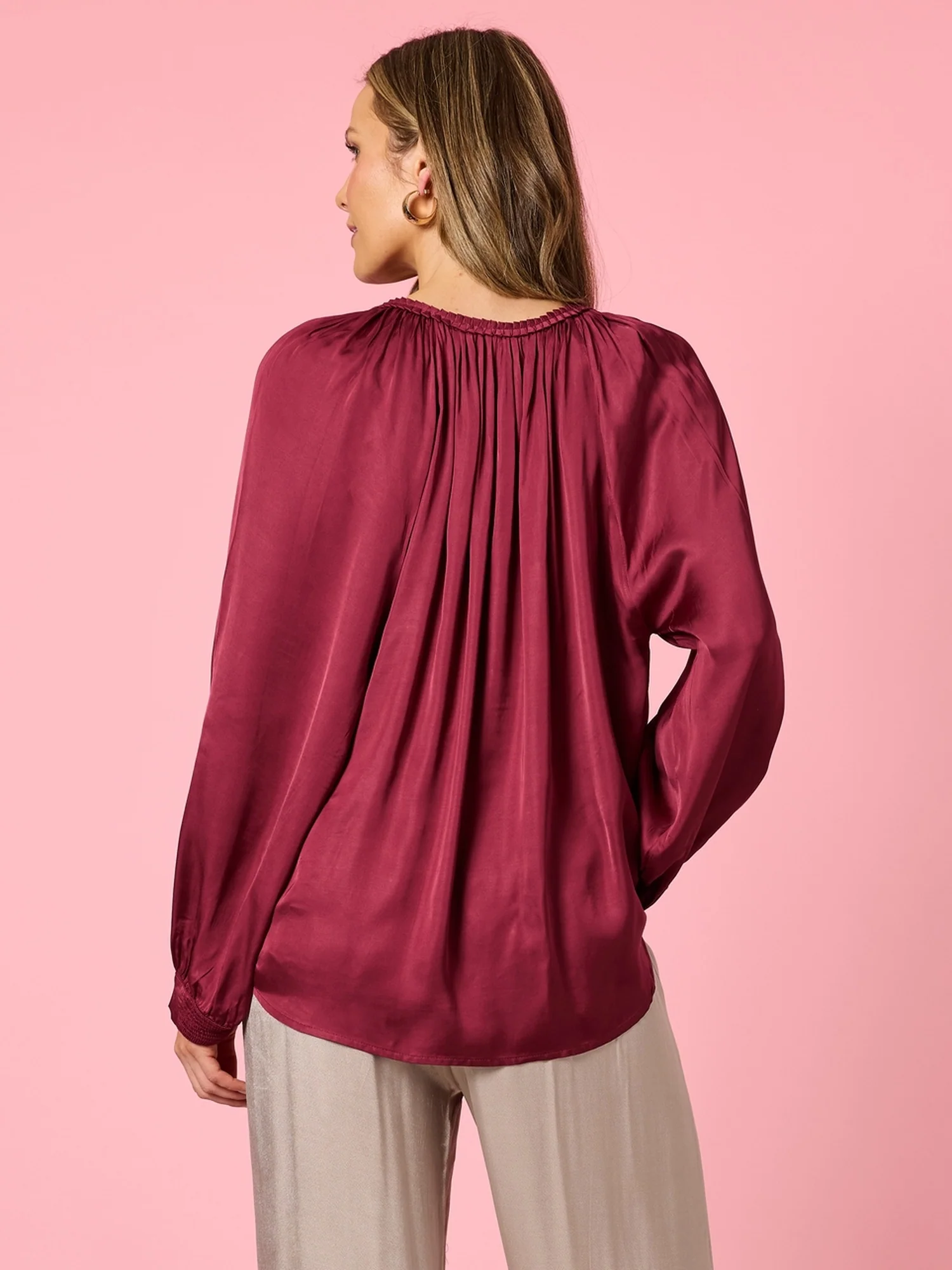 Lux Plait Top - Shiraz - Image 4