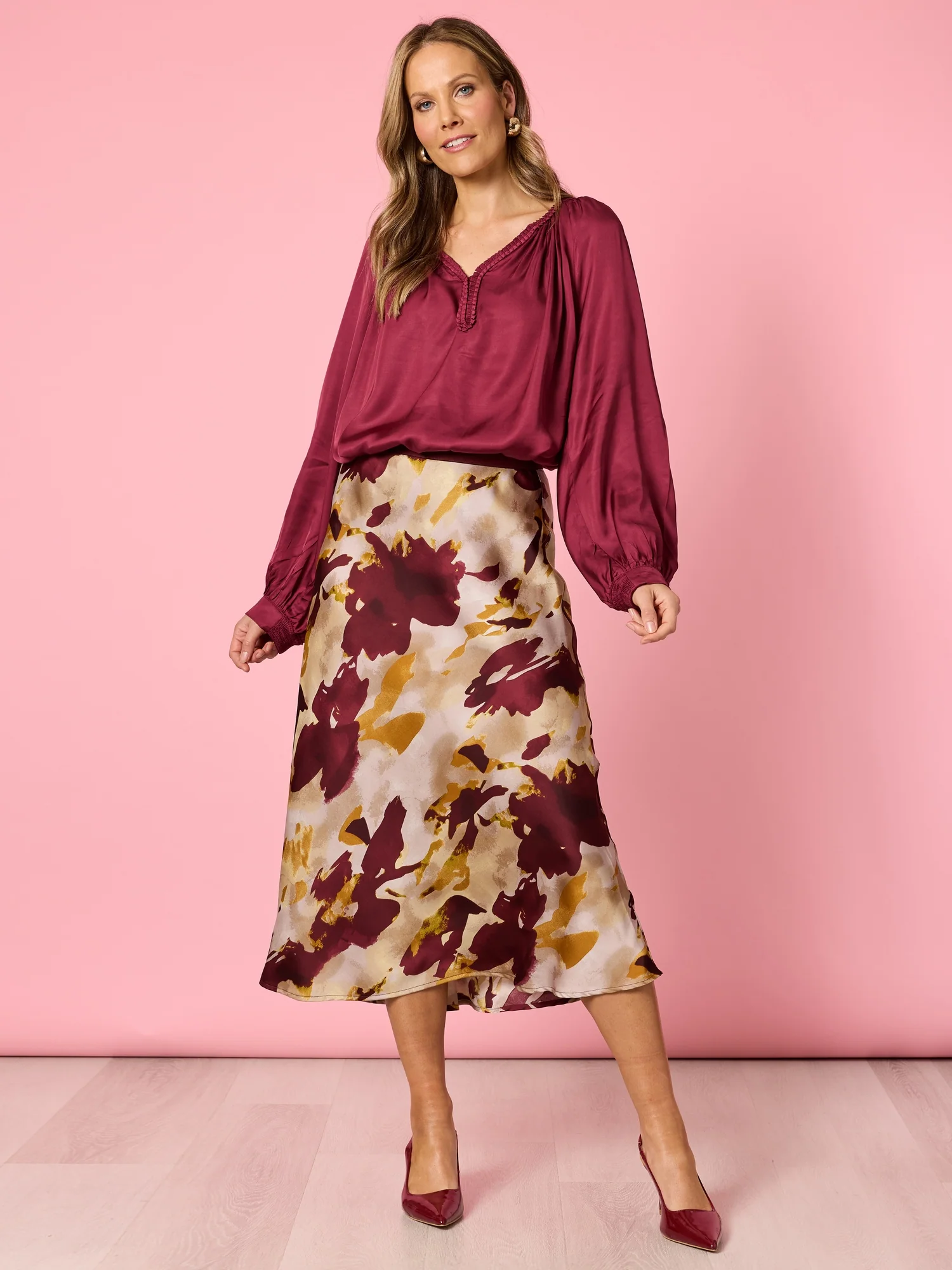 Lux Plait Top - Shiraz - Image 6