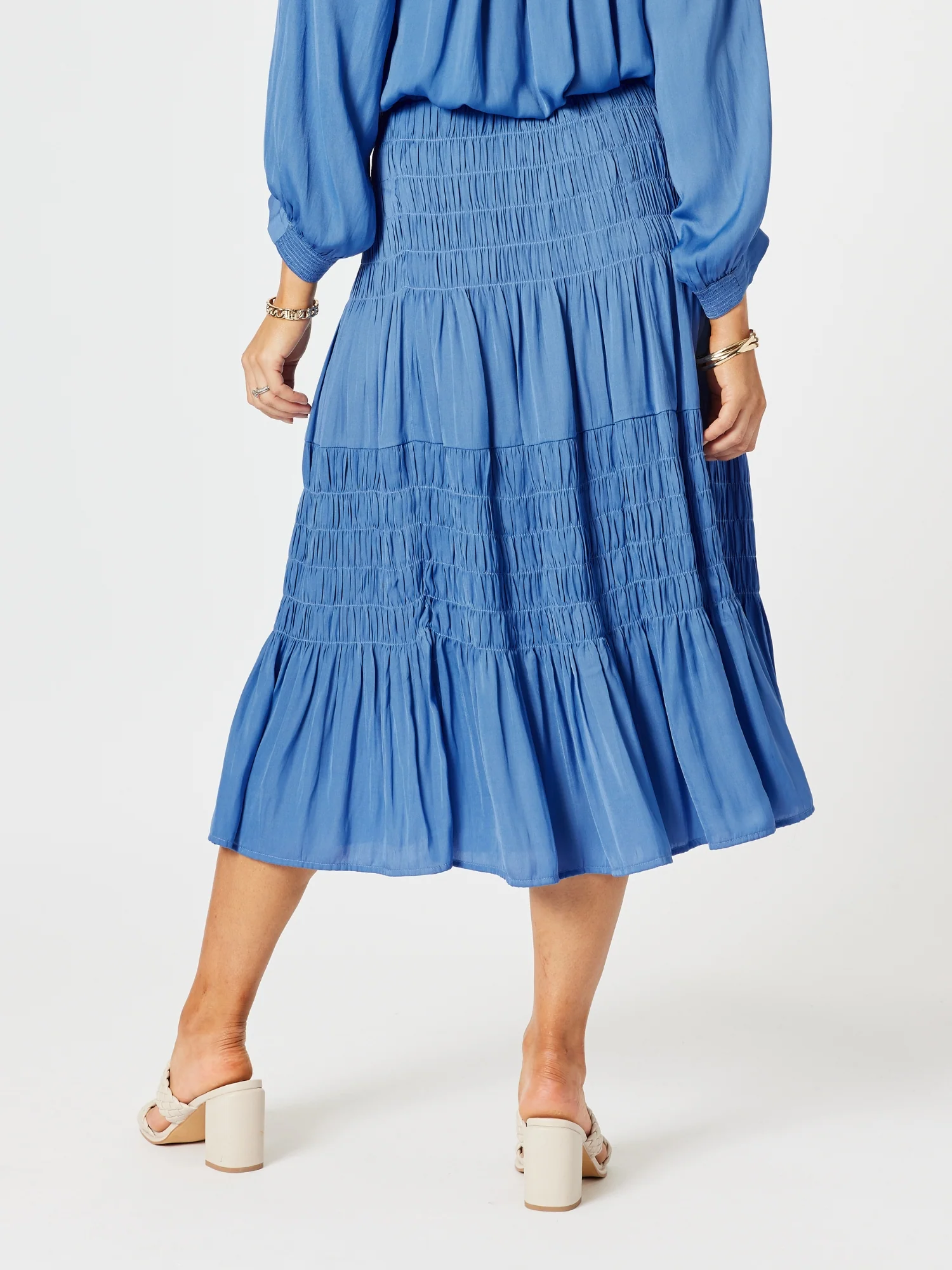 Lux Ruche Skirt - Pacific Blue - Image 6