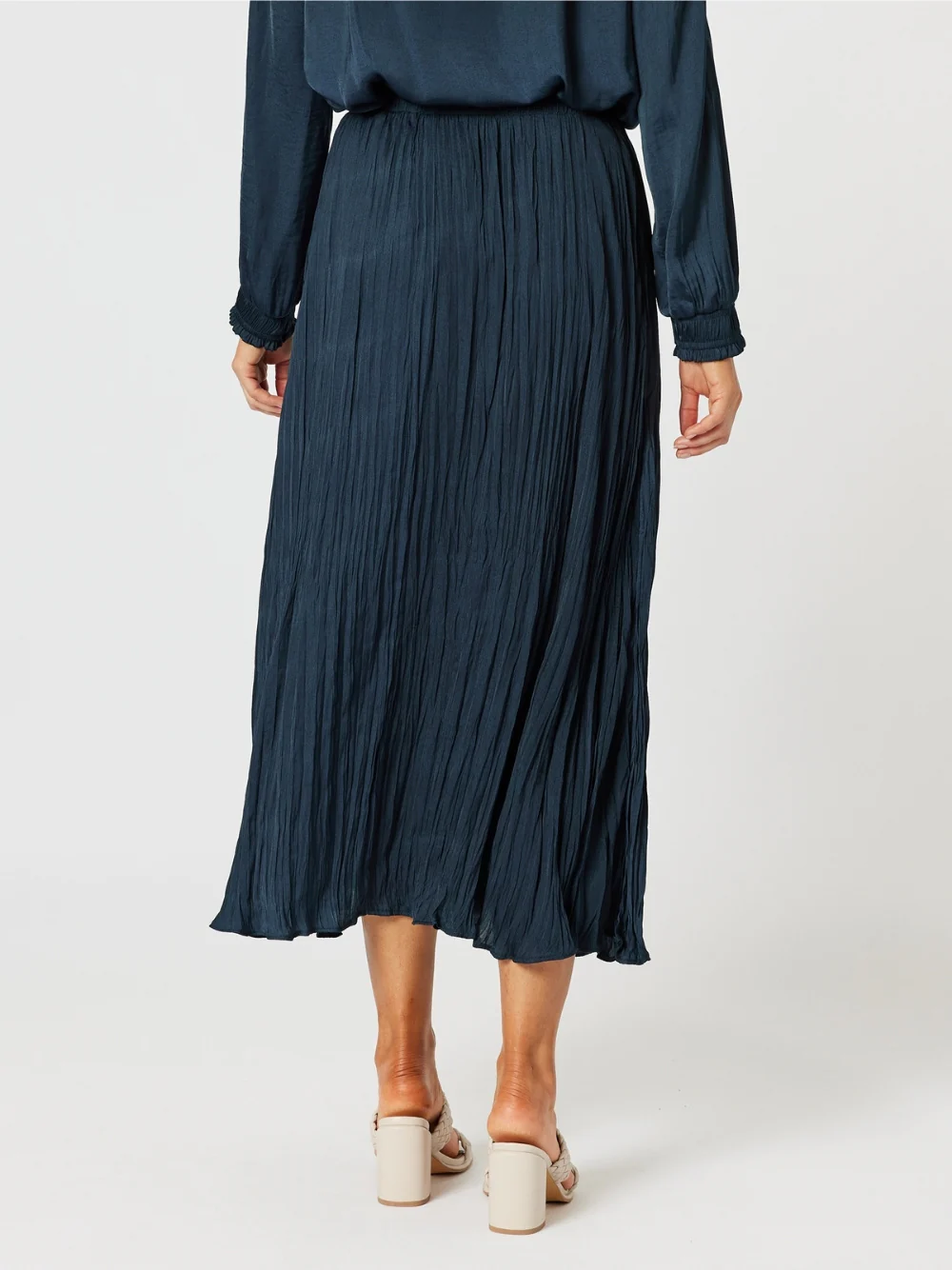 Luxe Crushed Skirt - Midnight - Image 5